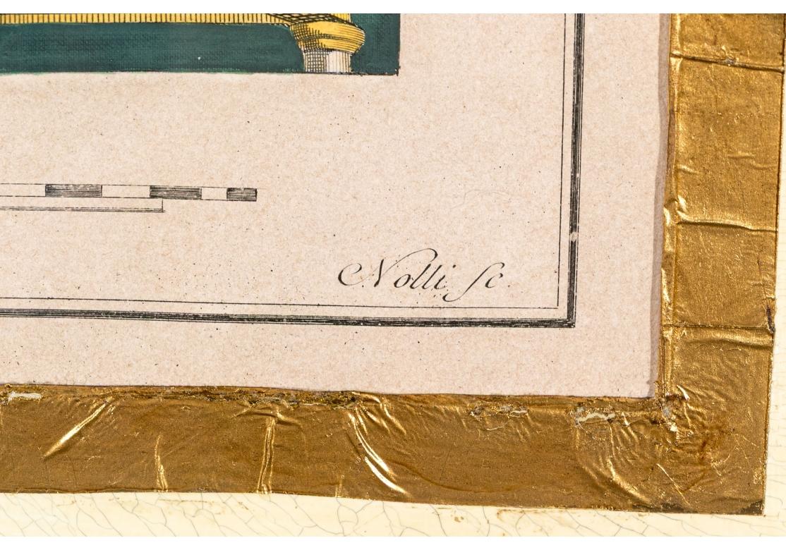 Set Of Two Neoclassical Style Framed Hand-colored 18th C. Engravings #3 For Sale 9