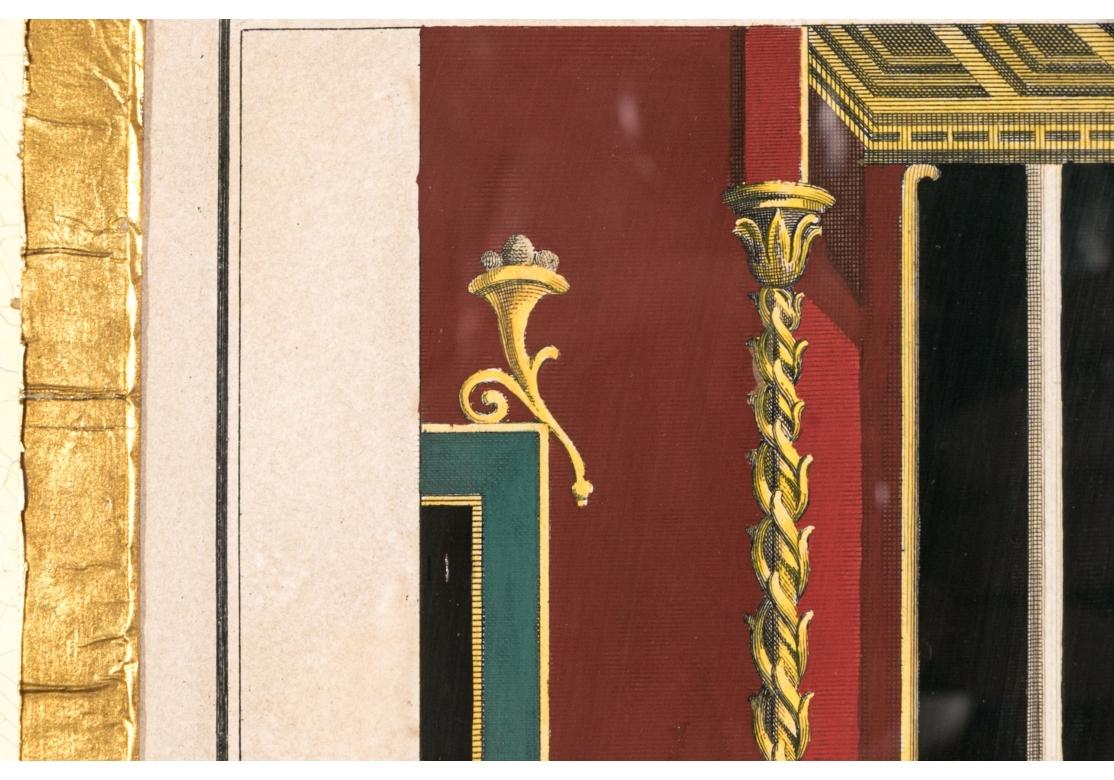 Set Of Two Neoclassical Style Framed Hand-colored 18th C. Engravings #3 For Sale 10