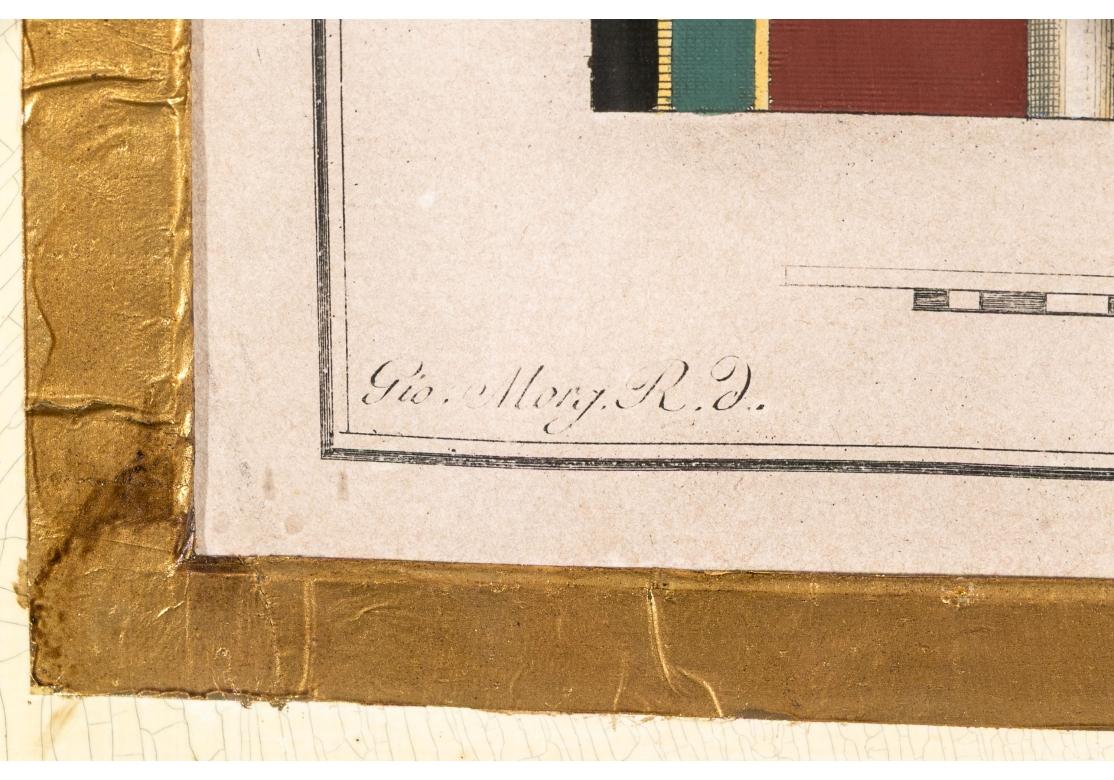 Set Of Two Neoclassical Style Framed Hand-colored 18th C. Engravings #3 For Sale 11