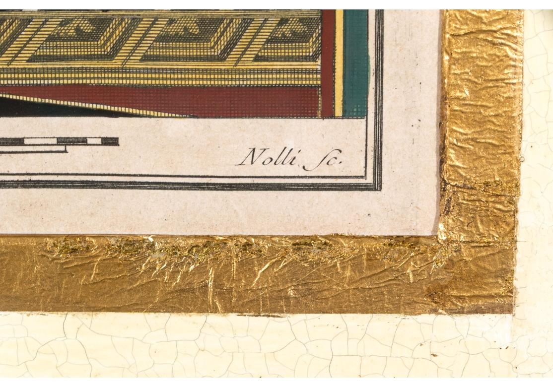 18th Century and Earlier Set Of Two Neoclassical Style Framed Hand-colored 18th C. Engravings #3 For Sale