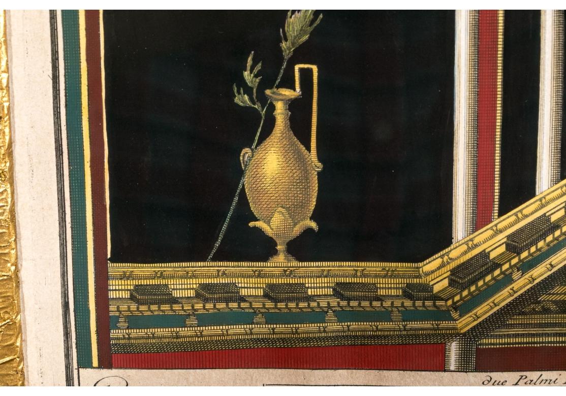 Set Of Two Neoclassical Style Framed Hand-colored 18th C. Engravings #3 For Sale 1