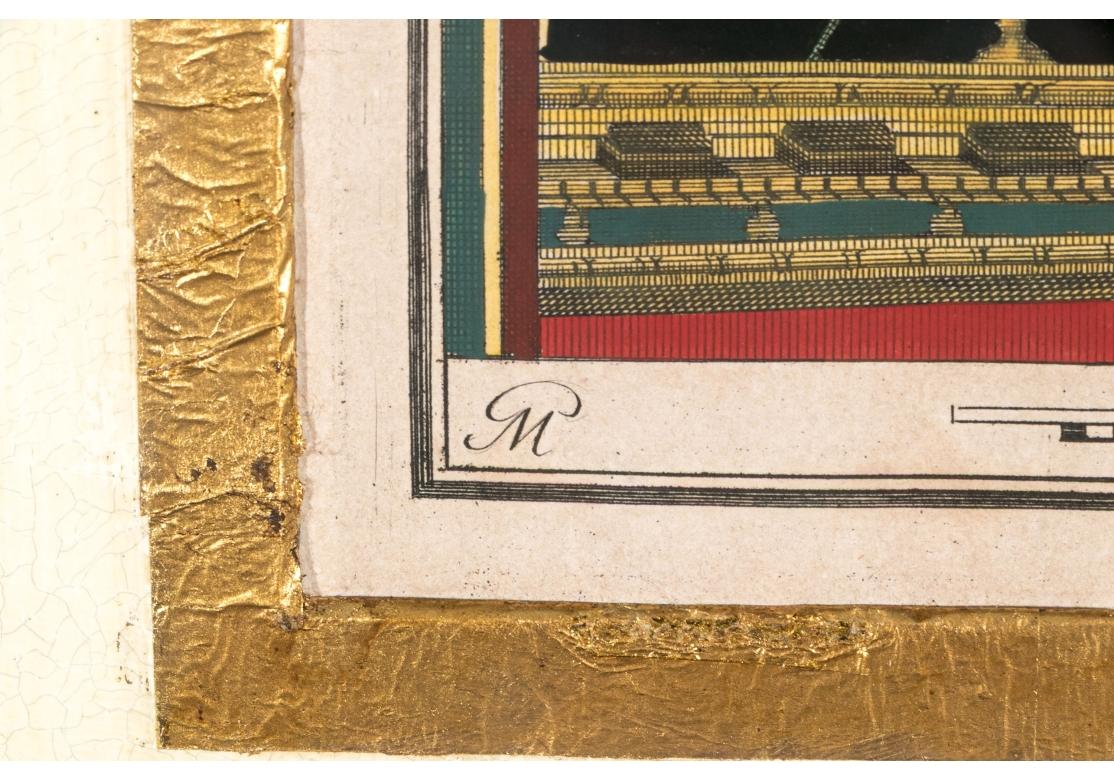 Set Of Two Neoclassical Style Framed Hand-colored 18th C. Engravings #3 For Sale 2