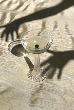 Set of Two Nereida Coupe Glass Green by Agustina Bottoni — Handmade in Italy