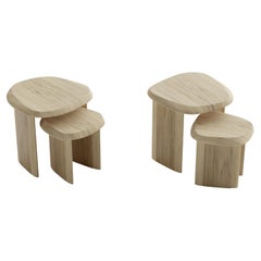 Set of Two Nest Tables in Poplar Duna Collection Designed by Joel Escalona