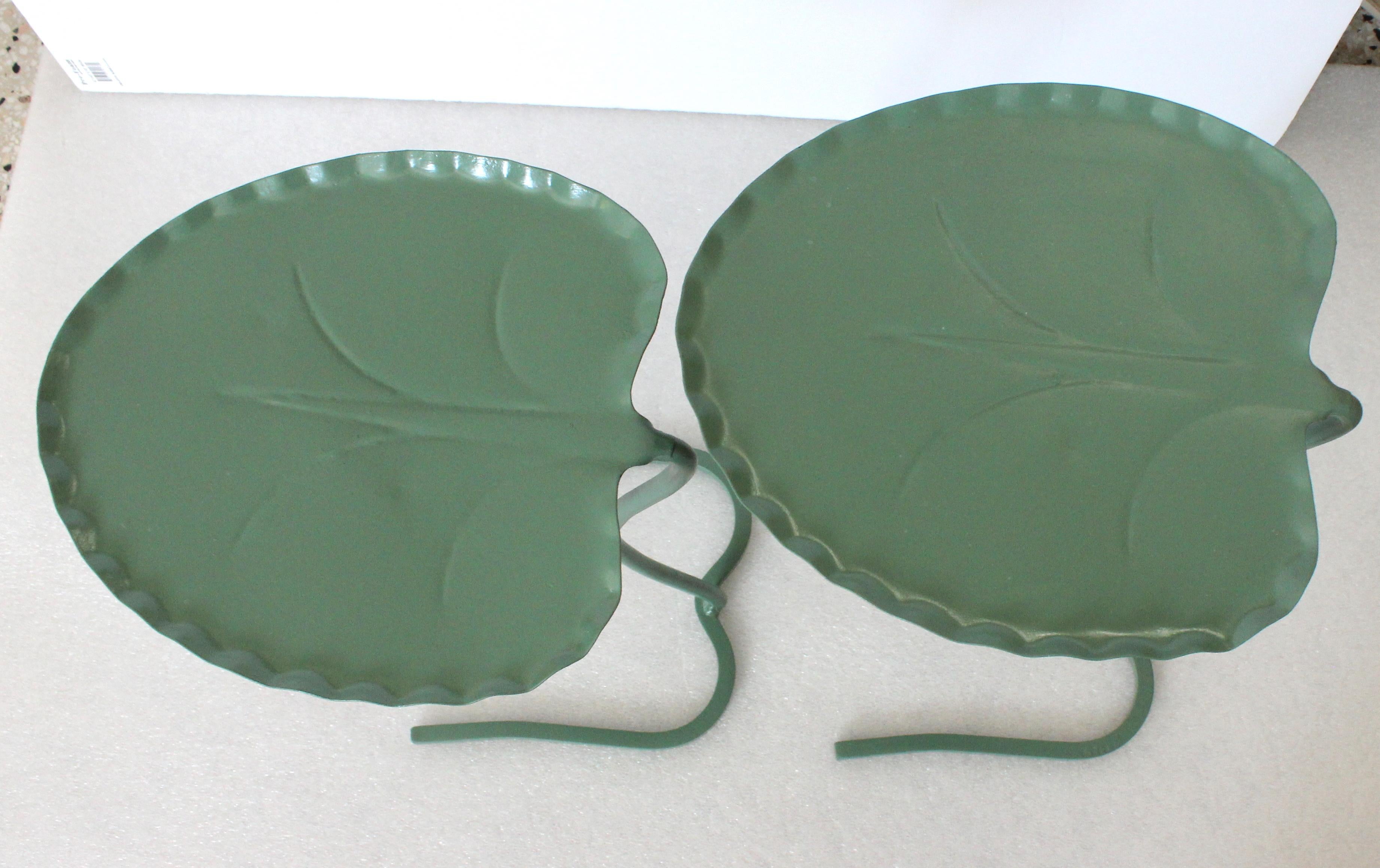 Mid-Century Modern Set of Two Nesting Lily Pad Tables by Salterini