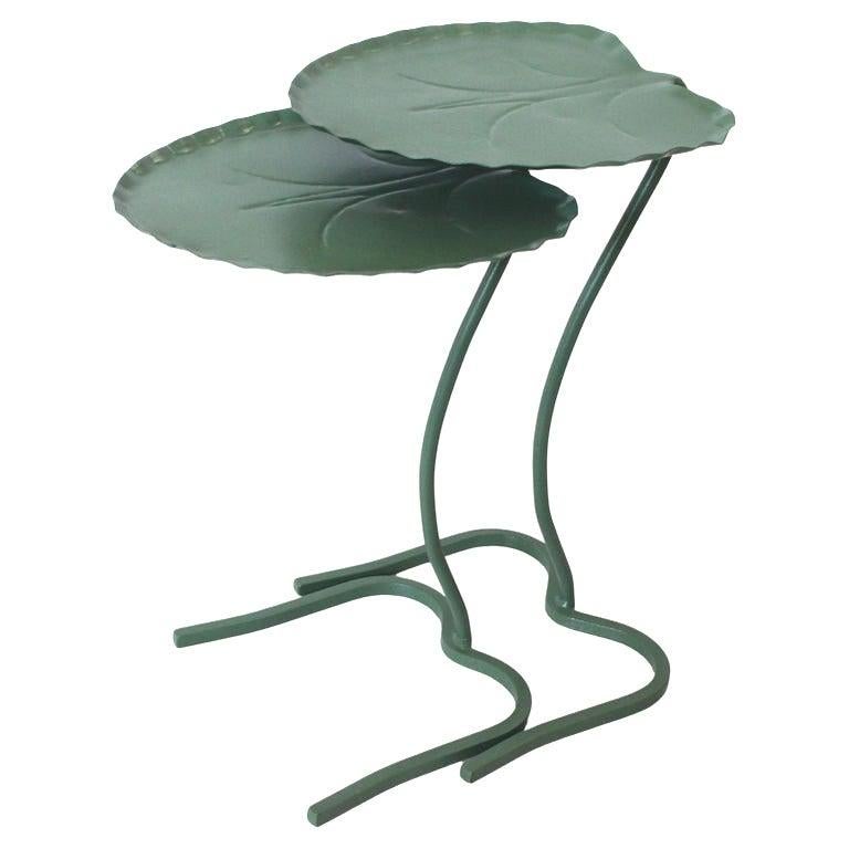 Set of Two Nesting Lily Pad Tables by Salterini