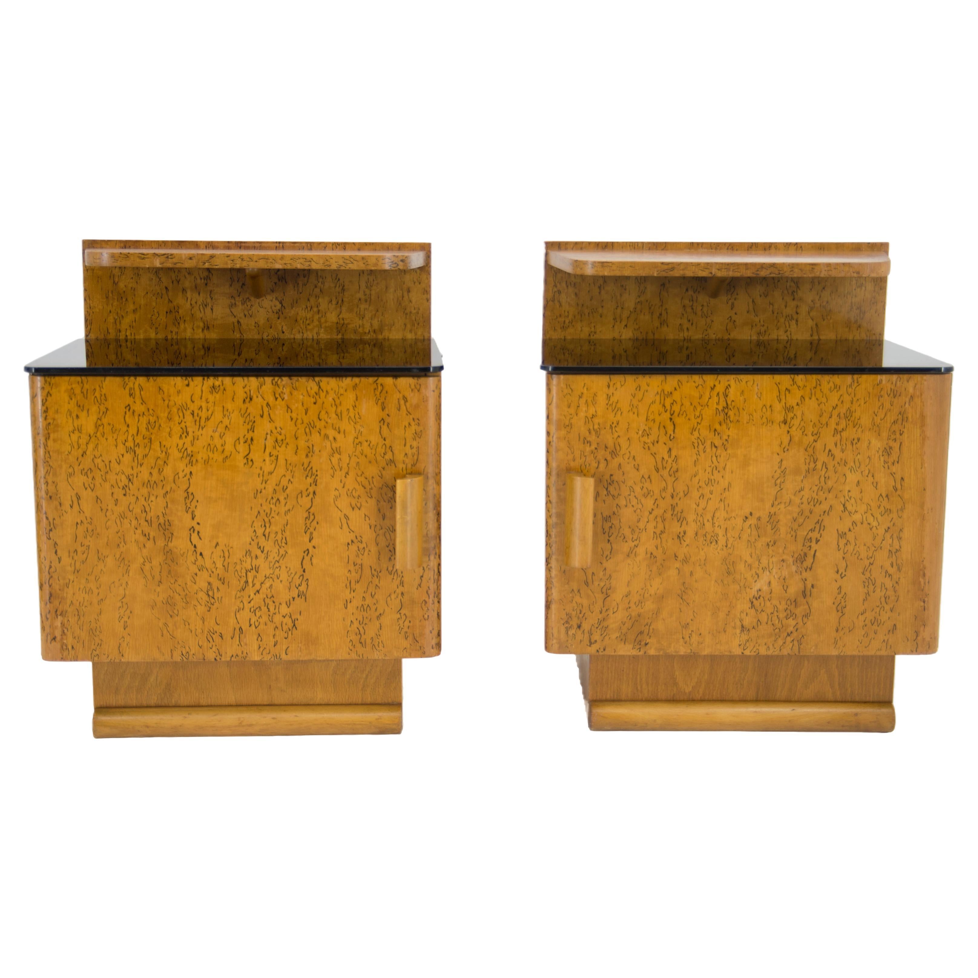 Set of Two Night Stands by Halabala for UP Zavody, 1940s For Sale