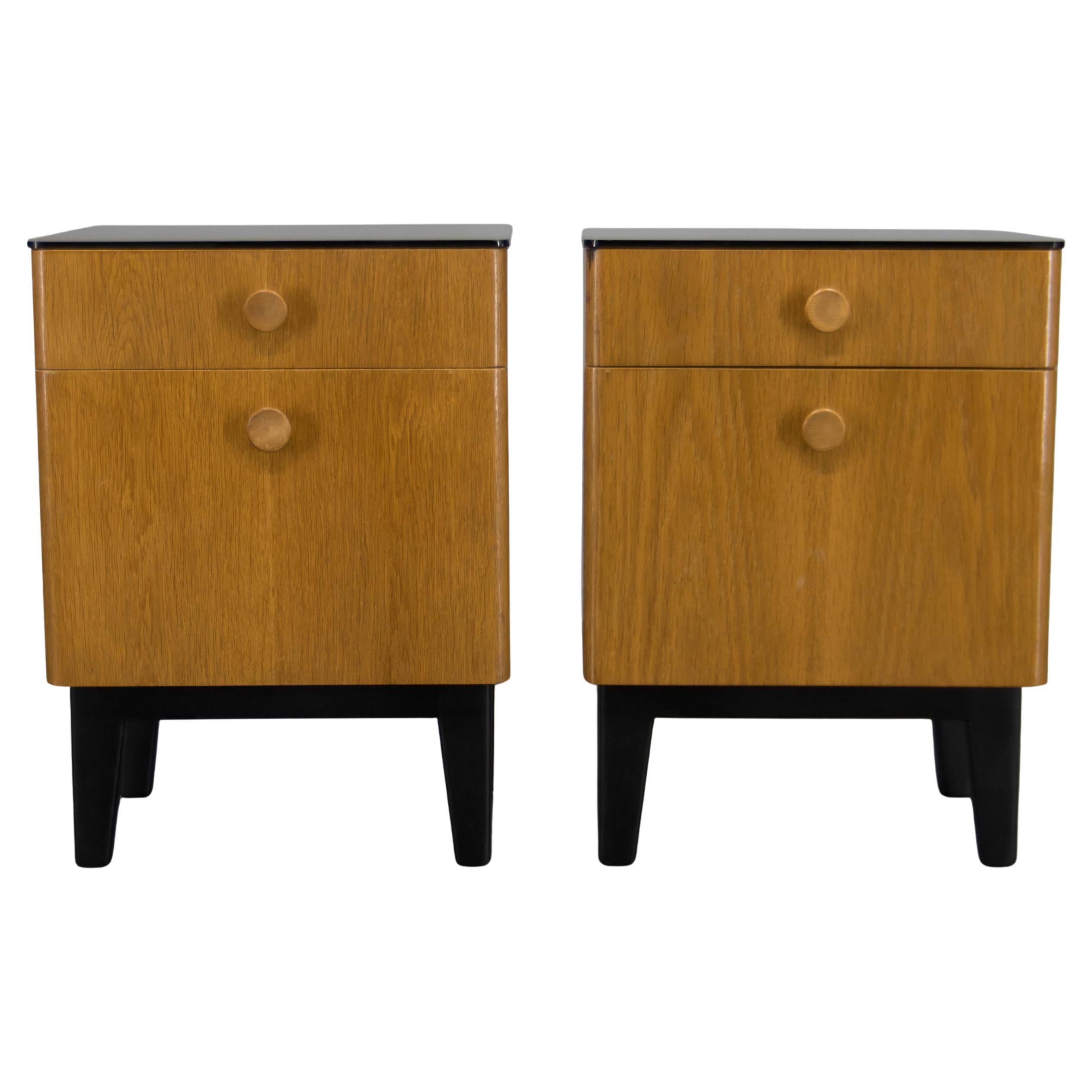 Set of Two Night Stands by Halabala for UP Zavody, 1950s