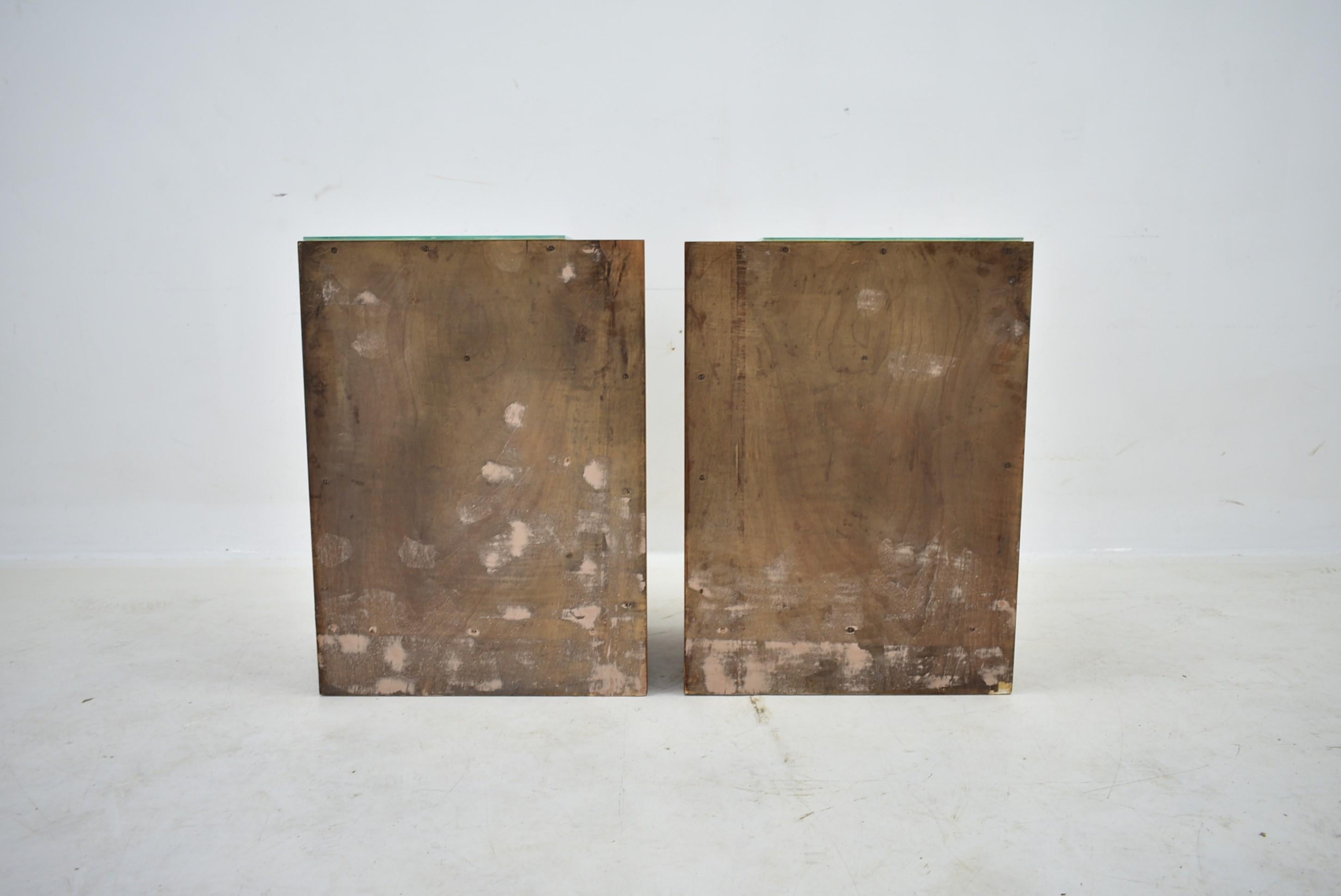 Set of Two Night Stands by Jindřich Halabala for UP Zavody, 1938s For Sale 6