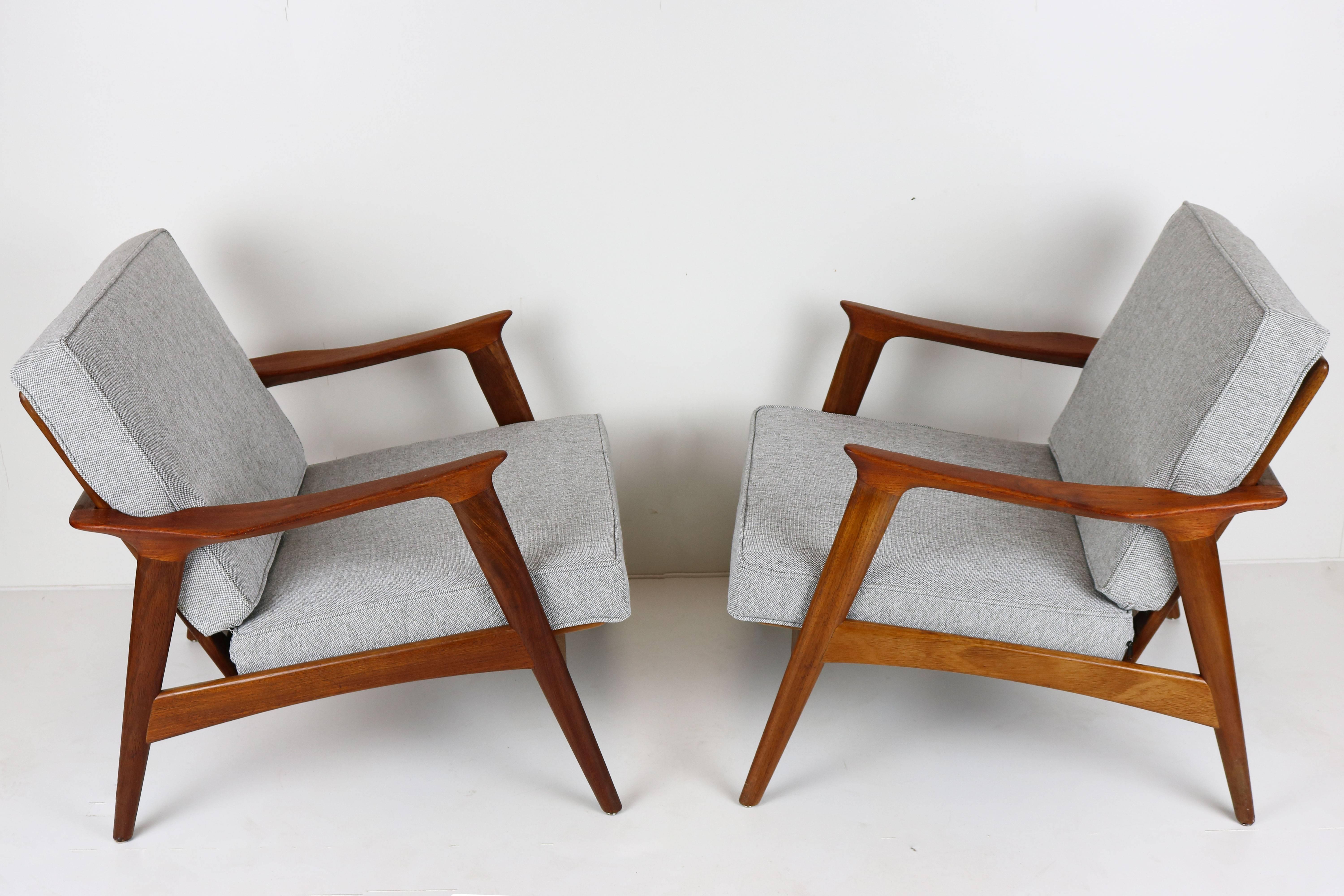 Set of Two Norwegian Midcentury Design Lounge Chairs by Fredrik Kayser, 1950 7