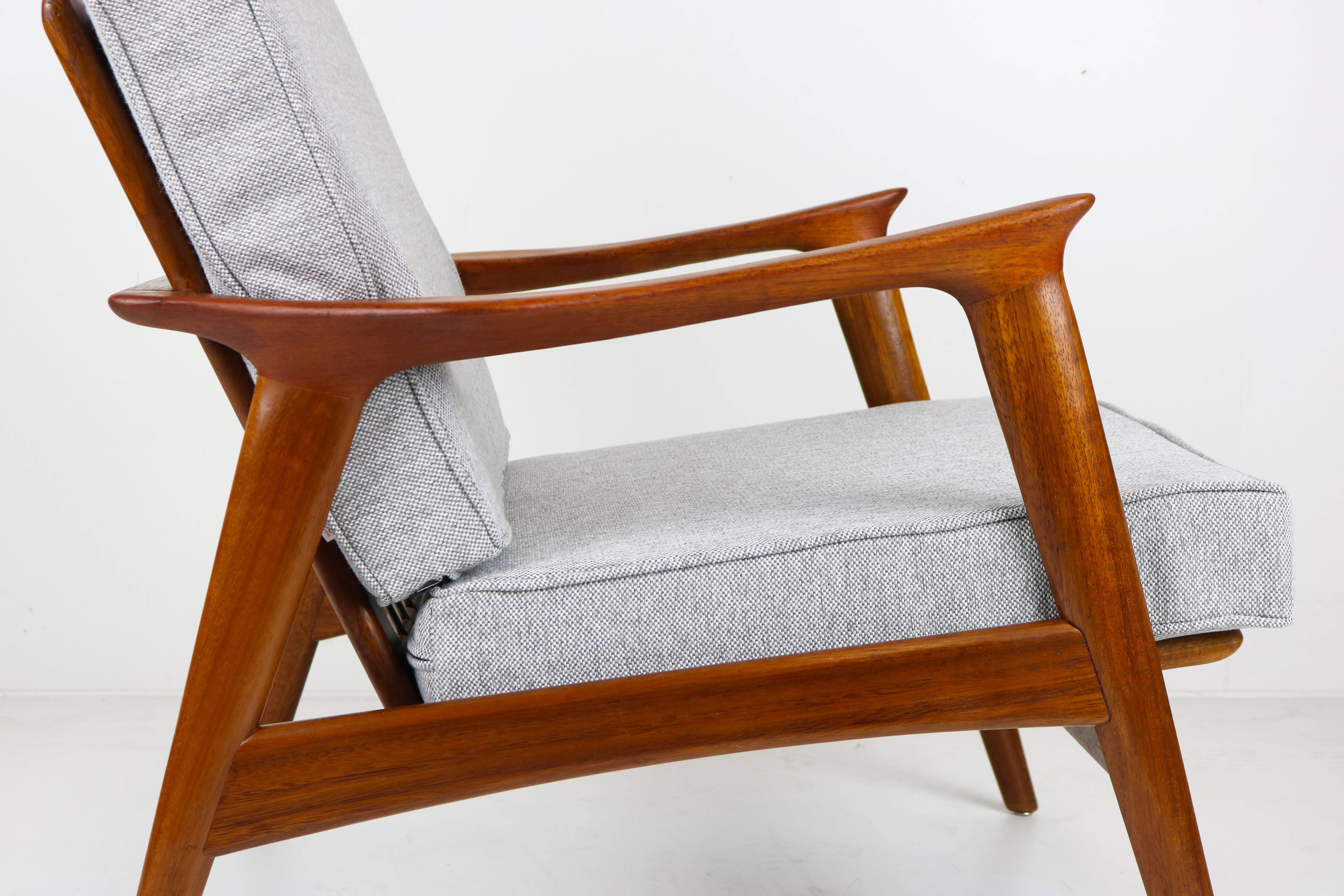 Set of Two Norwegian Midcentury Design Lounge Chairs by Fredrik Kayser, 1950 In Good Condition In Ijzendijke, NL