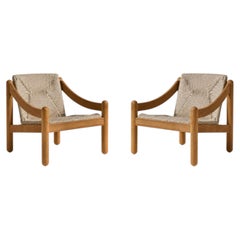 Set of Two Novetrenta Rope Outdoor Armchairs by Vico Magistretti for Cassina