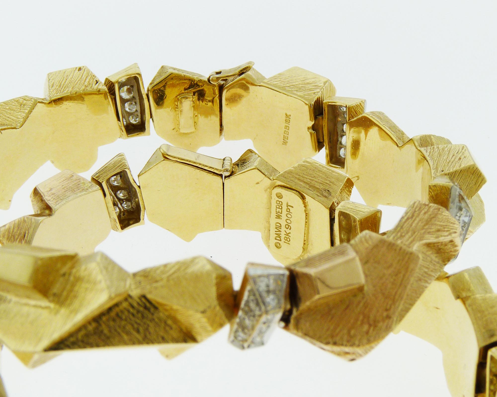 David Webb Gold Nugget Bracelet Set In Excellent Condition In New York, NY