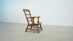 Set of two oak lounge chairs