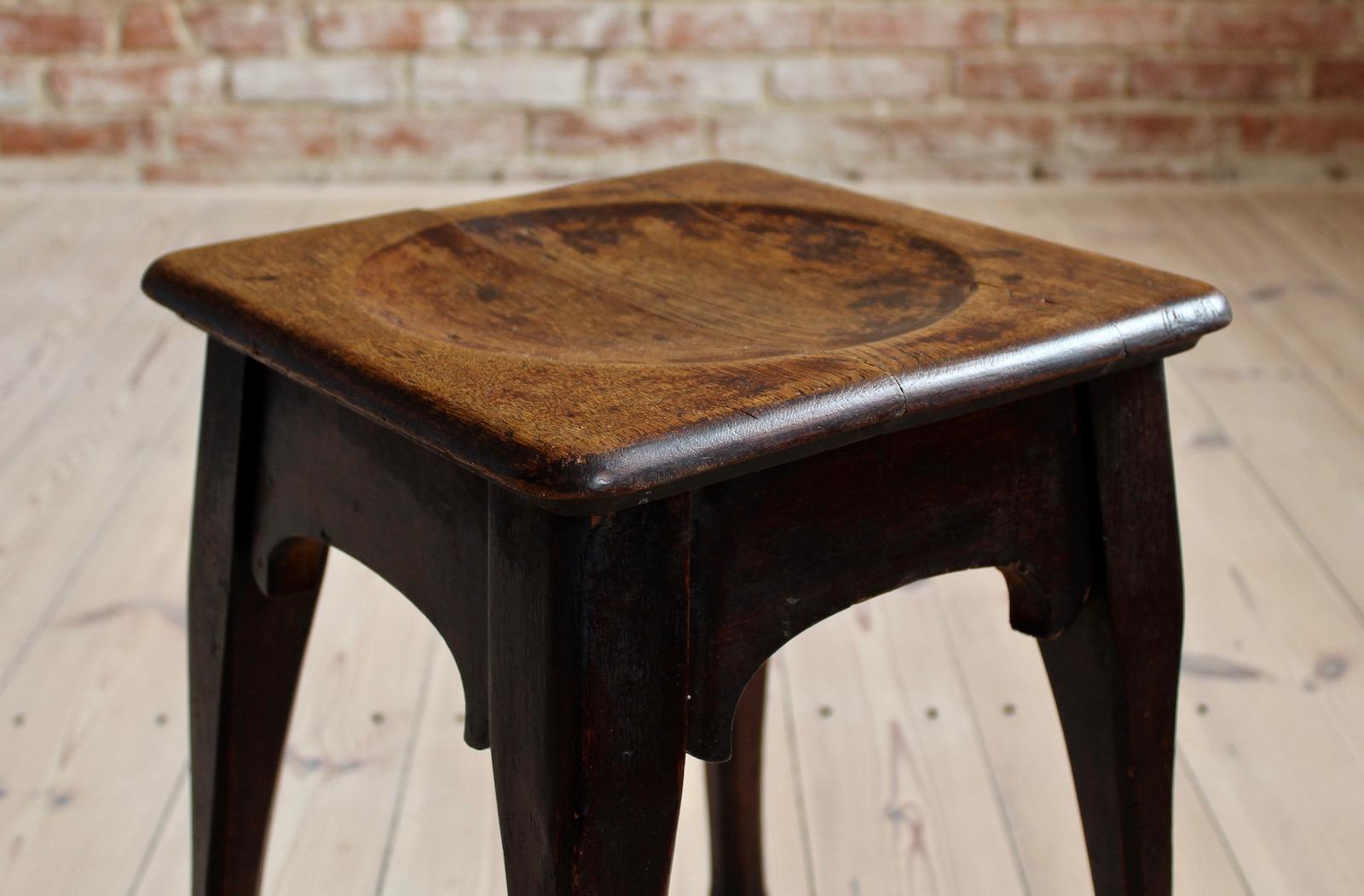 Set of Two Oak Stools, Early 20th Century 4