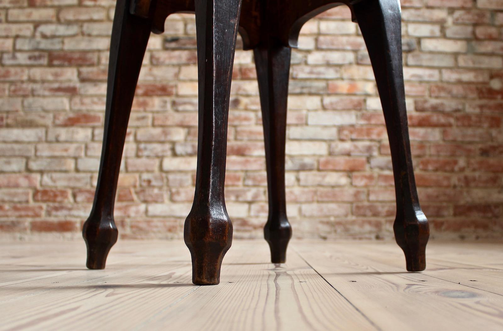 Set of Two Oak Stools, Early 20th Century 5