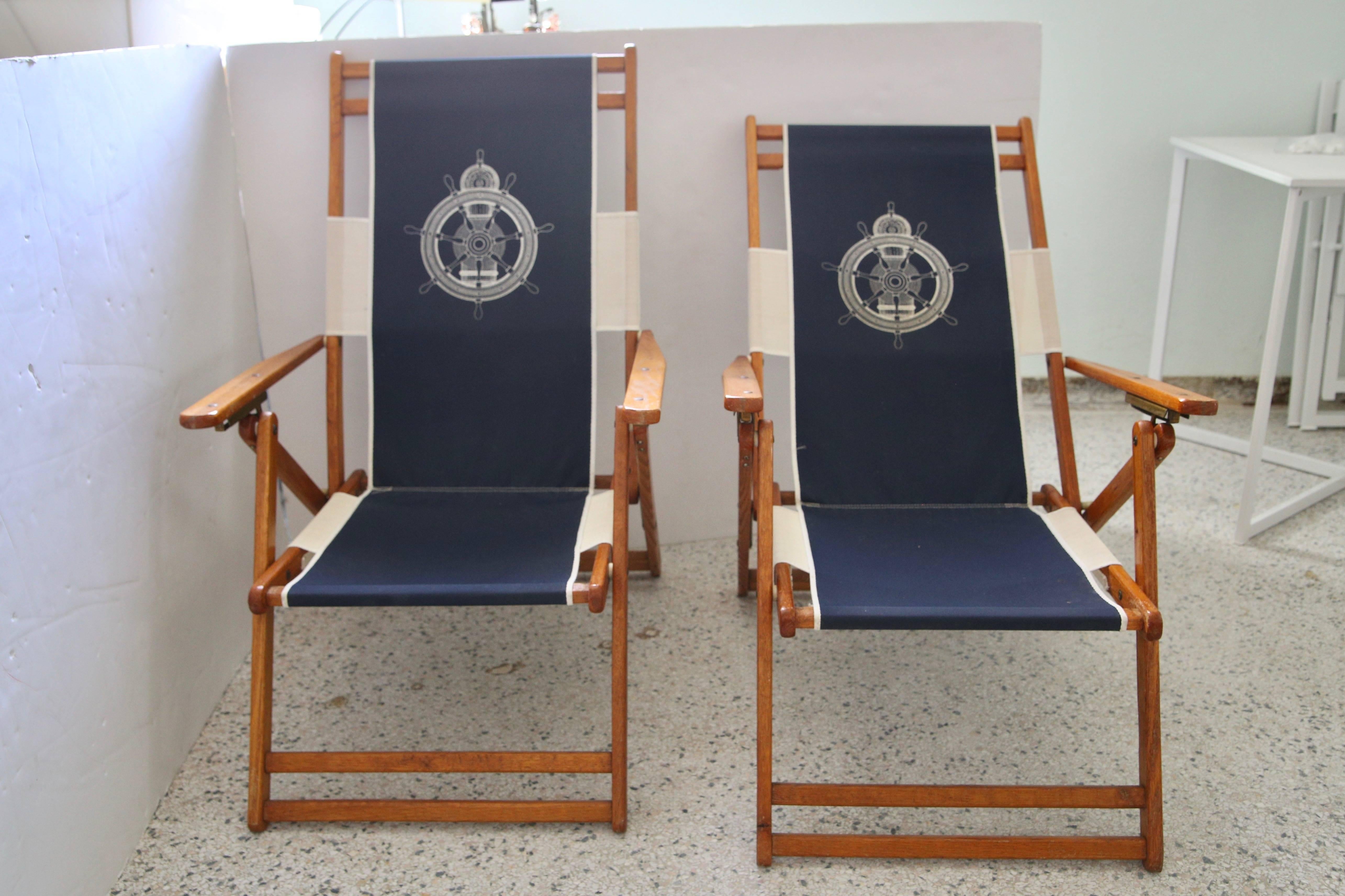 This pair of deck chairs will make the perfect perch for your sunny afternoon along side you swimming pool or perhaps lakeside this summer.

Note: Dimensions (with leg-rest section attached) if back of chair is upright are 39