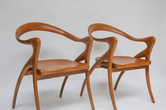 Set of Two "Ode à la Femme" Teak Armchairs