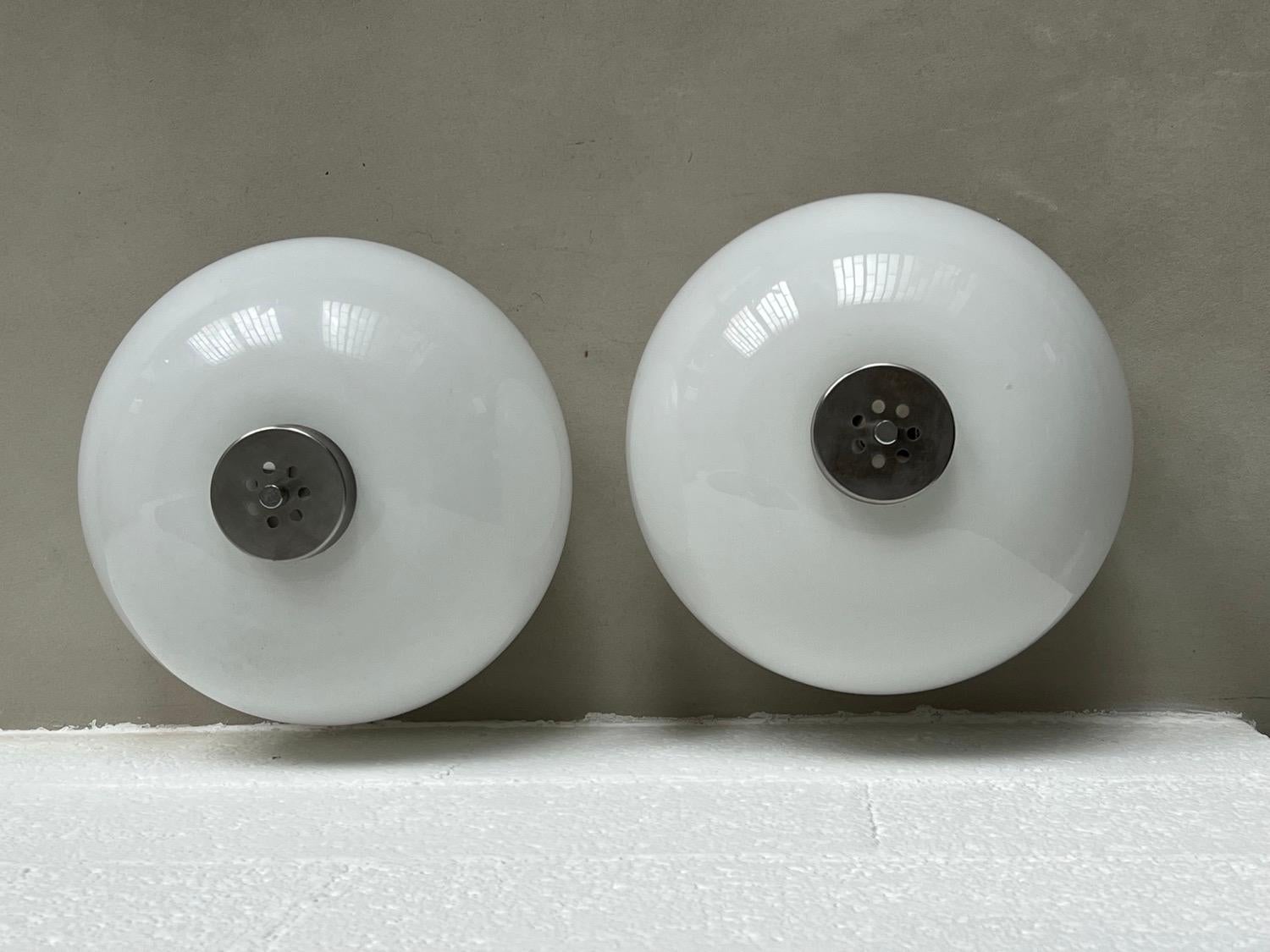 Set of Two Appliques / Ceiling lamps / Bedside table Lamps By Goffredo Reggiani For Sale 4