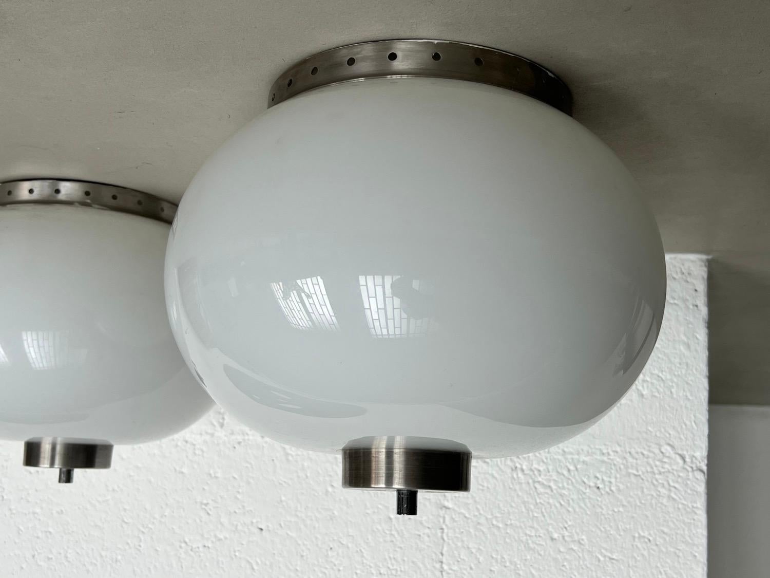 Mid-20th Century Set of Two Appliques / Ceiling lamps / Bedside table Lamps By Goffredo Reggiani For Sale