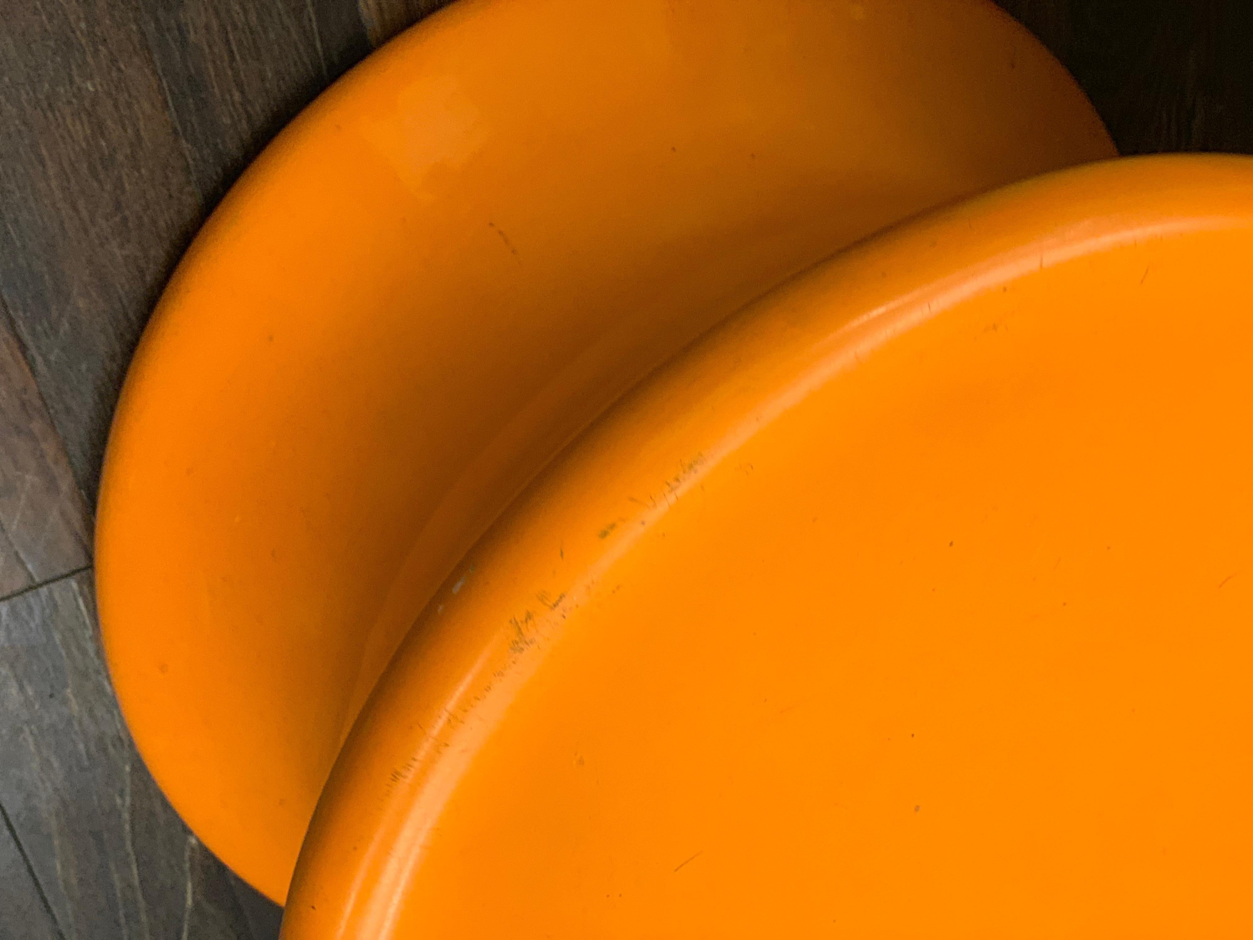 Set of Two Orange and Green Mushroom Designed by Eero Aarnio 4