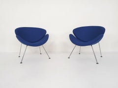 Ensemble de deux chaises longues Orange Slice, modèle F437B Pierre Paulin pour Artifort
