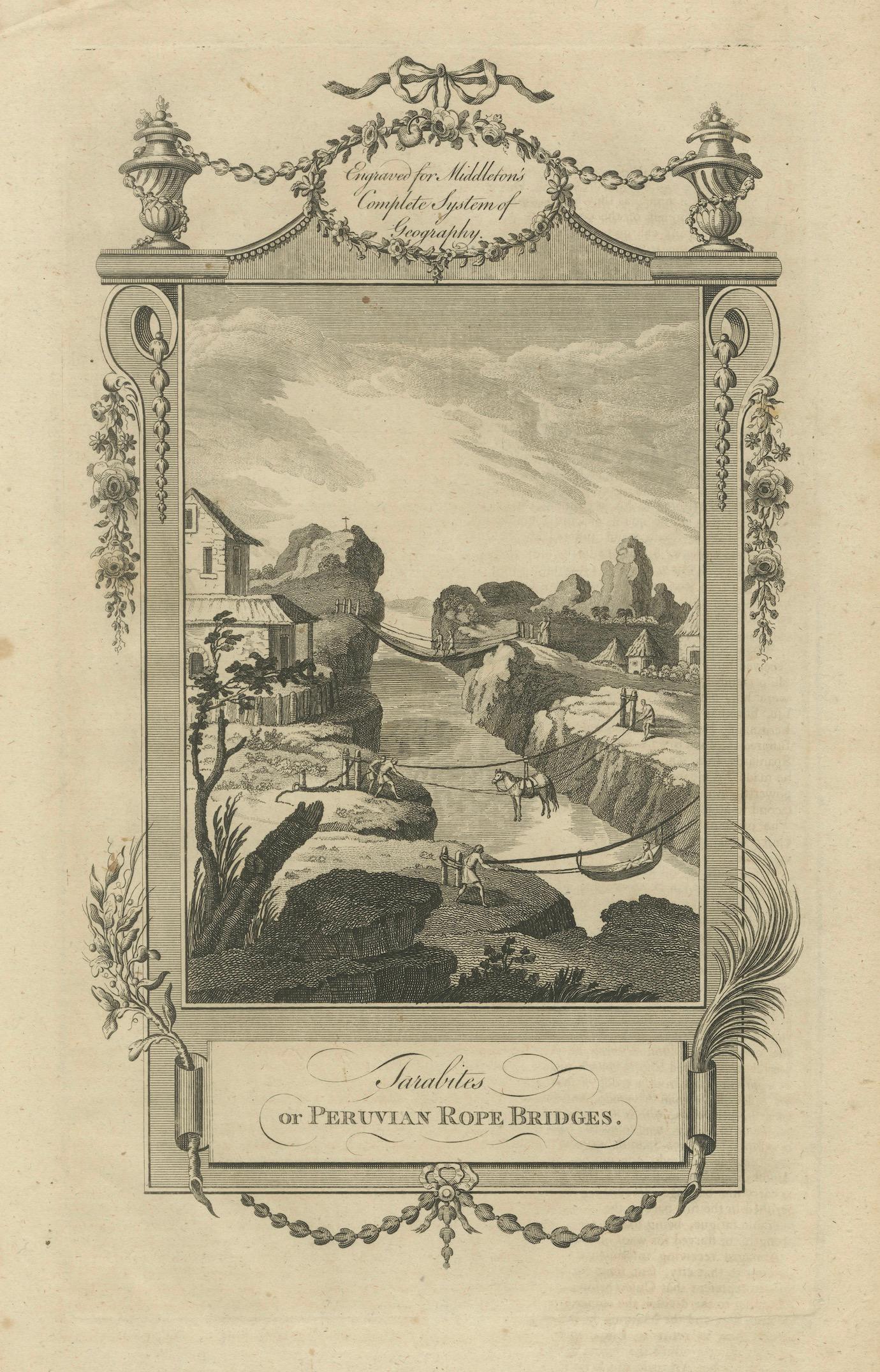Set of Two Original Antique Engravings of Peru by C.T. Middleton, 1778