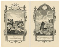 Set of Two Original Antique Engravings of Peru by C.T. Middleton, 1778