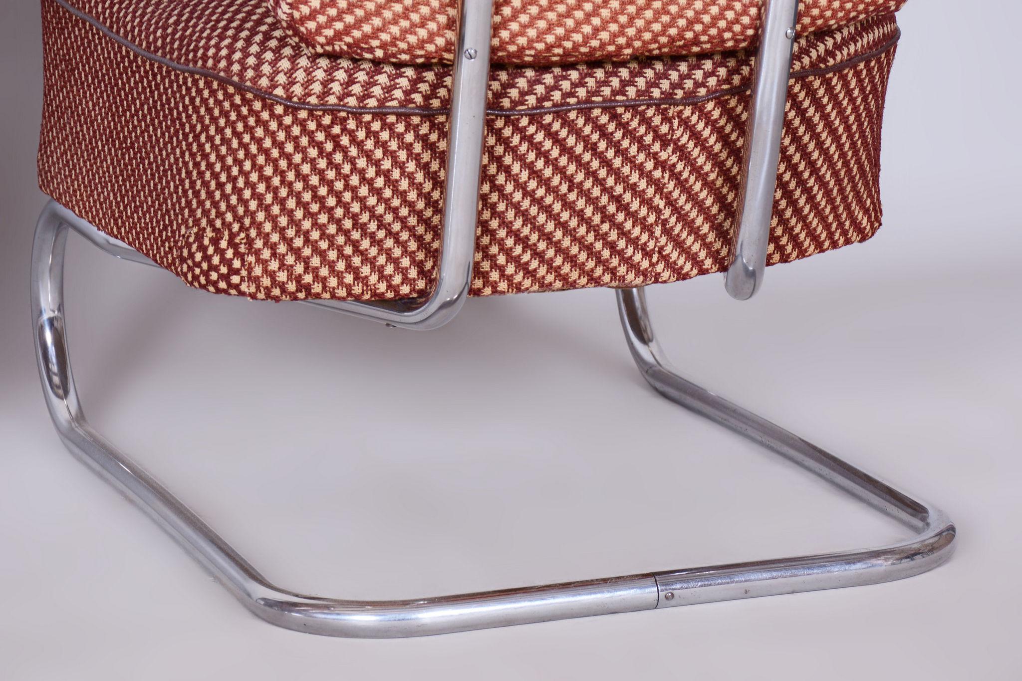 Ensemble de deux fauteuils Bauhaus originaux, par O. Zoufalý, chrome, tchèque, années 1930 en vente 4