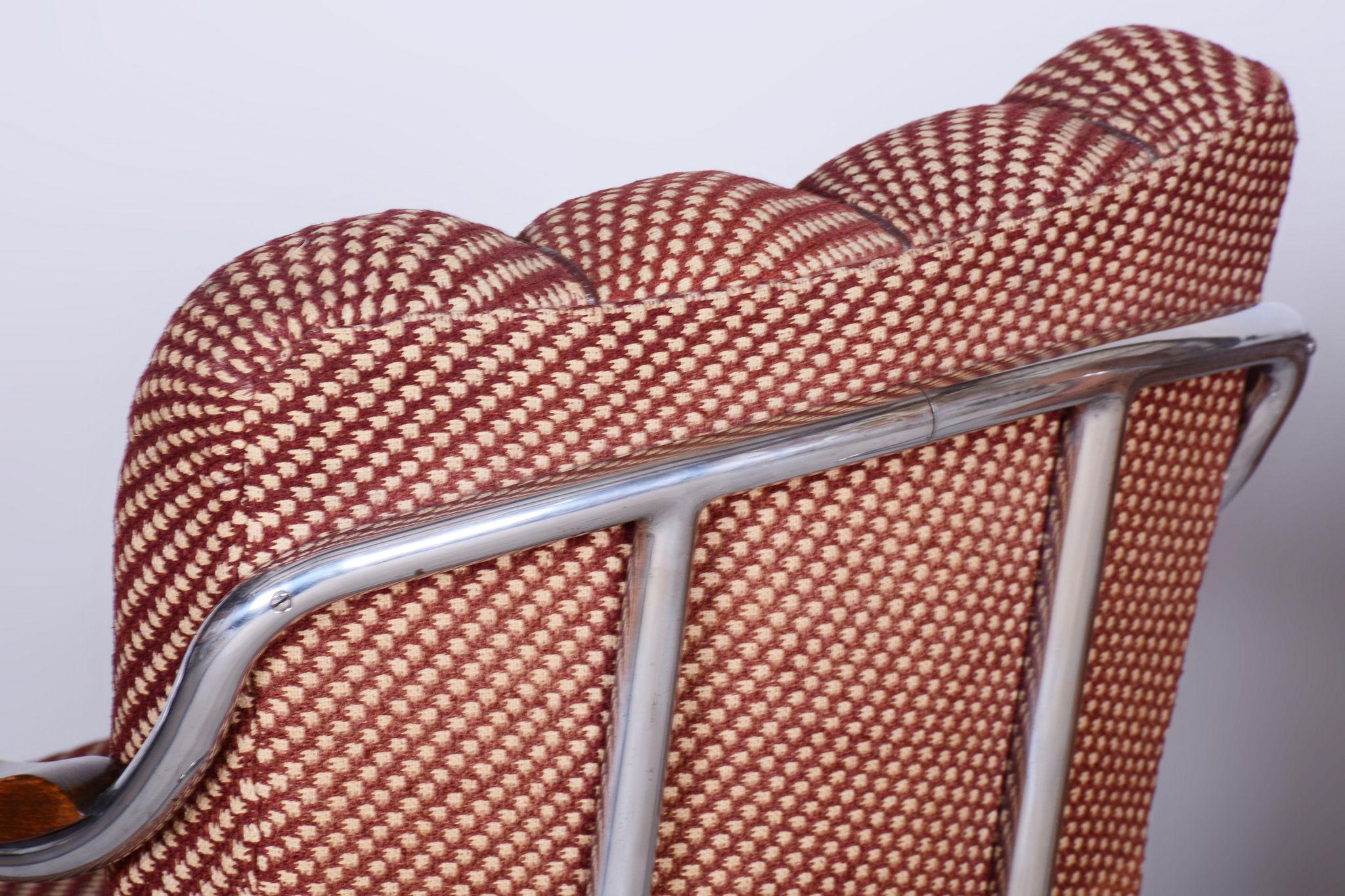 Ensemble de deux fauteuils Bauhaus originaux, par O. Zoufalý, chrome, tchèque, années 1930 en vente 3