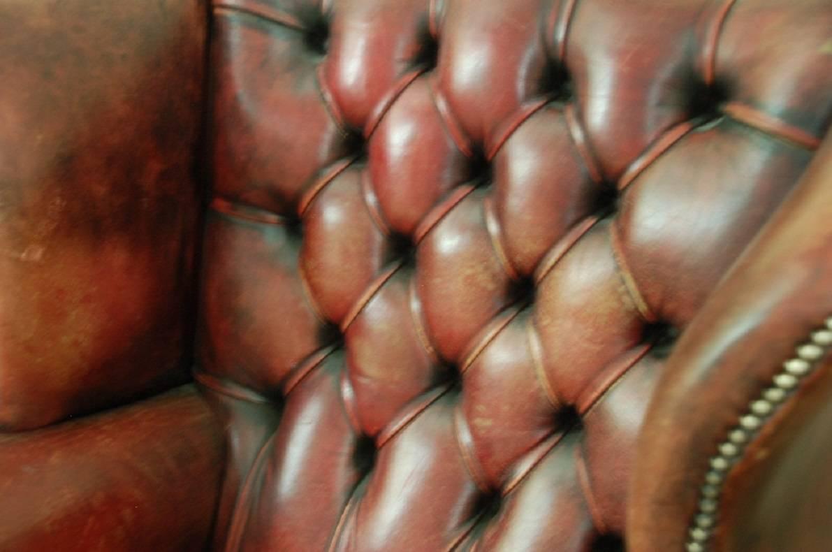 European Set of Two Original Chesterfield Chairs For Sale