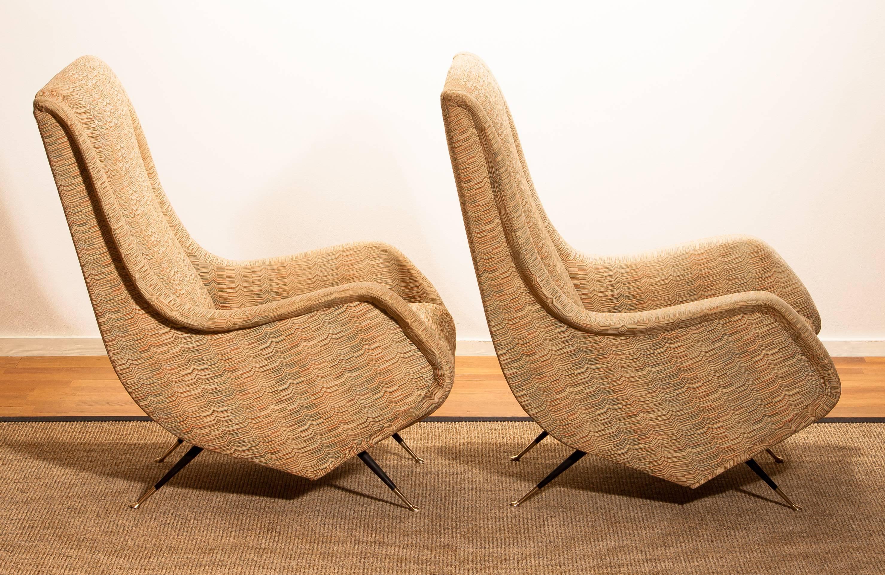 Set of Two Original Easy Chairs from the 1950s by Aldo Morbelli for Isa Bergamo 4