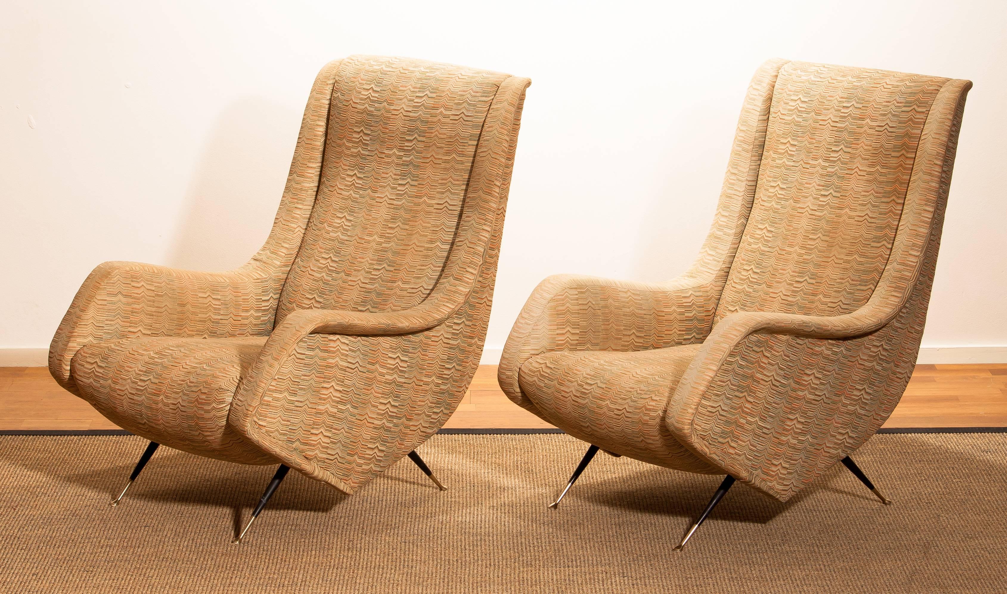 Set of Two Original Easy Chairs from the 1950s by Aldo Morbelli for Isa Bergamo 5