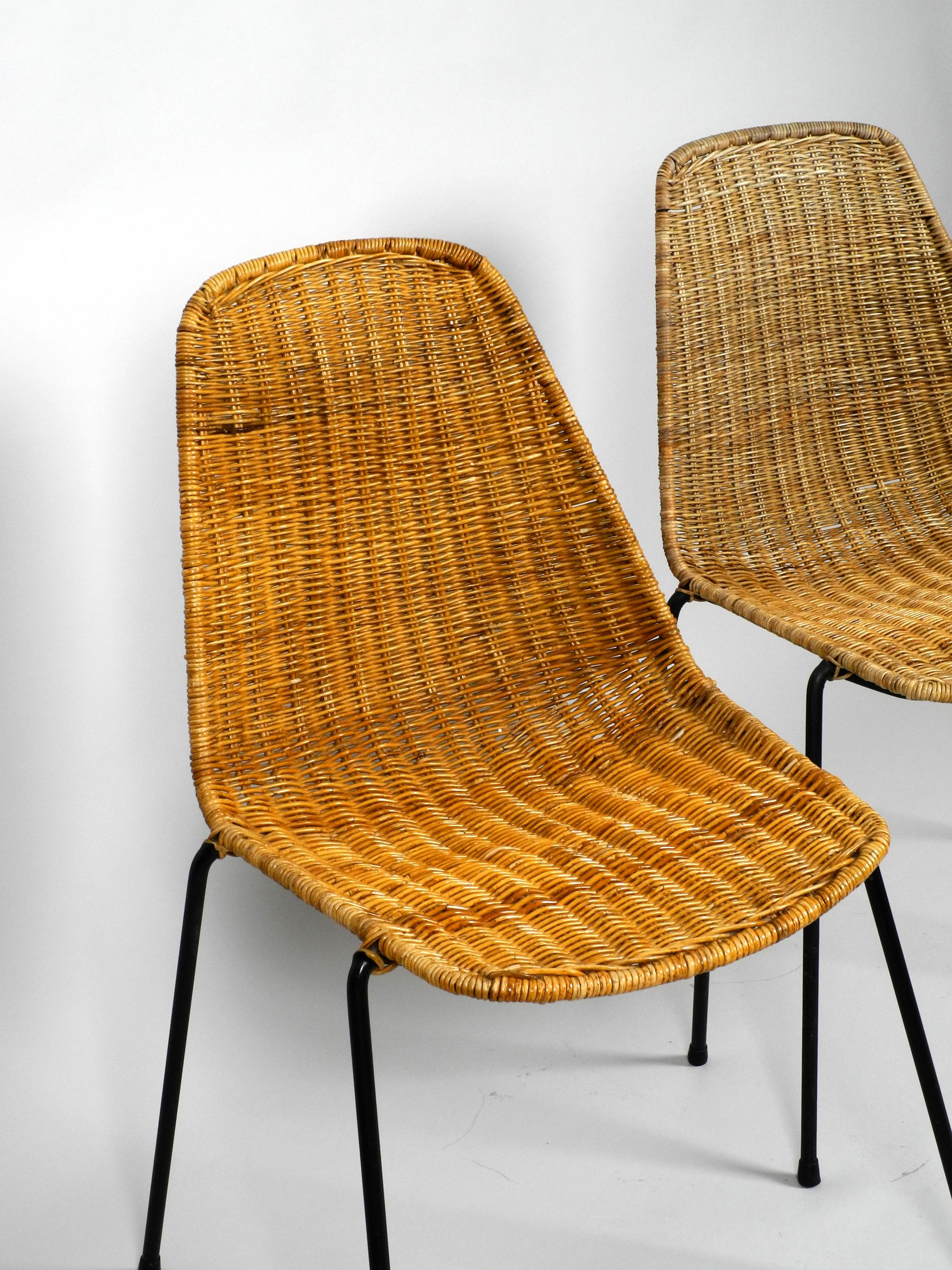 Set of Two Original Mid-Century Modern Gian Franco Legler Basket Chairs 1