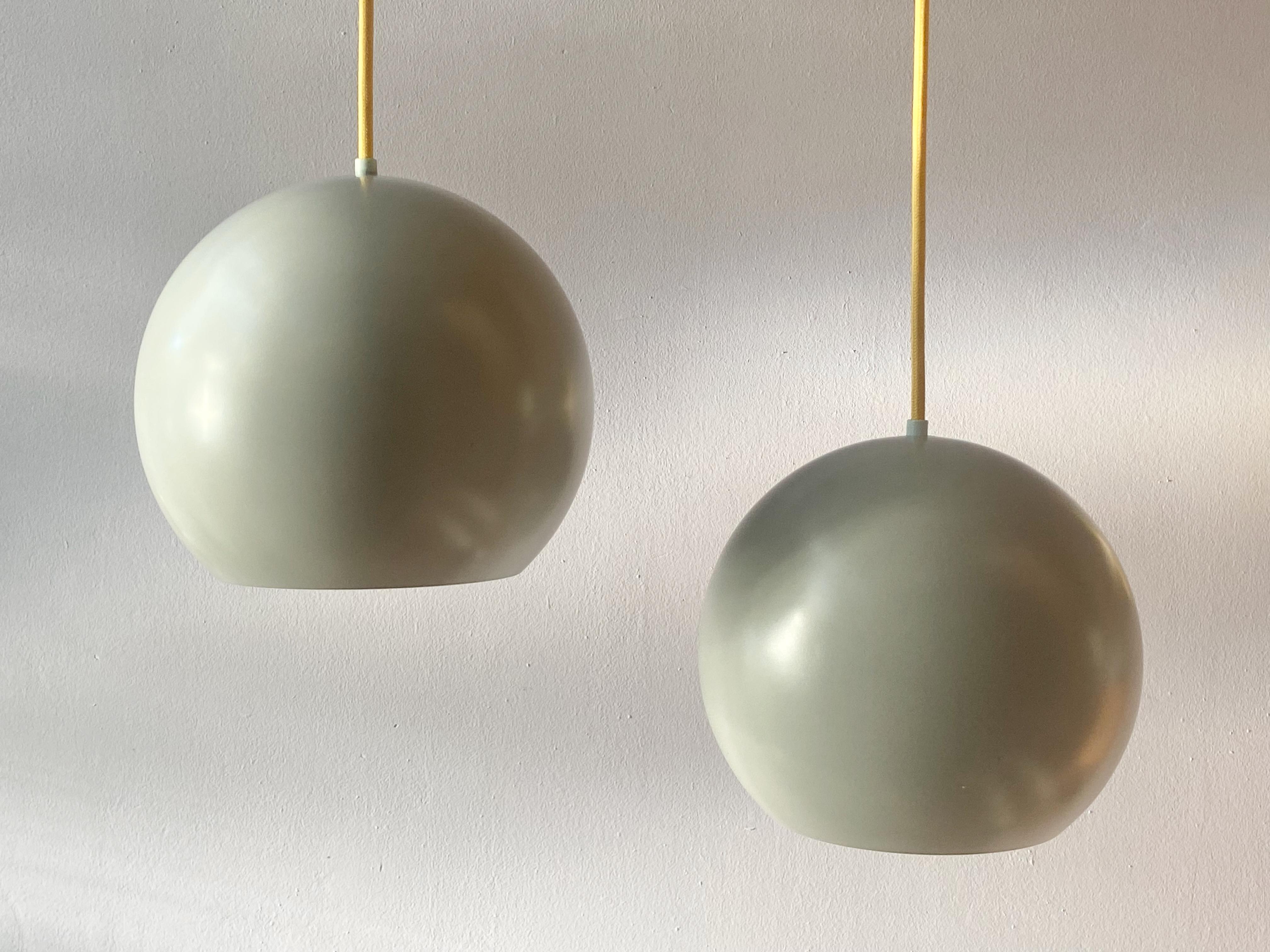 Set of two original Verner Panton Topan Pendant Lamp by Louis Poulsen, Denmark 2
