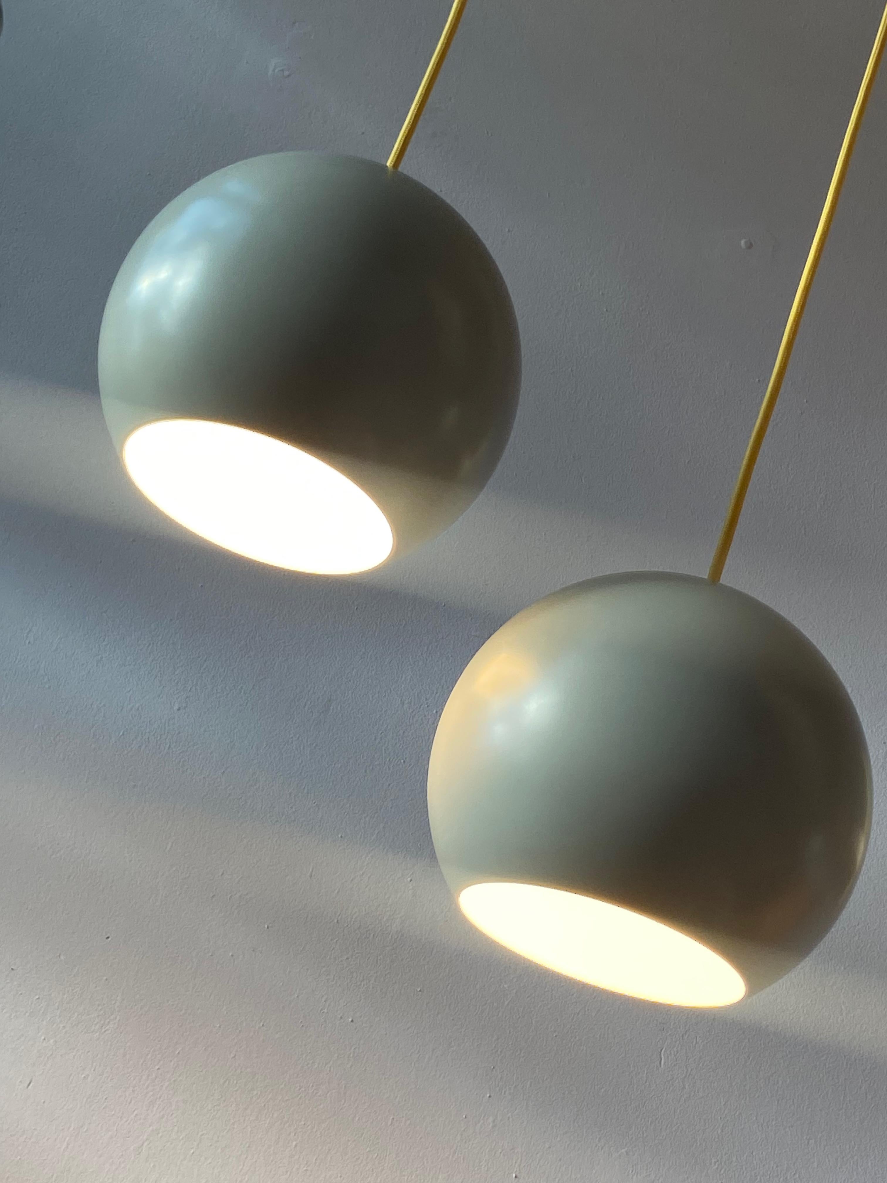 Set of two original Verner Panton Topan Pendant Lamp by Louis Poulsen, Denmark 5