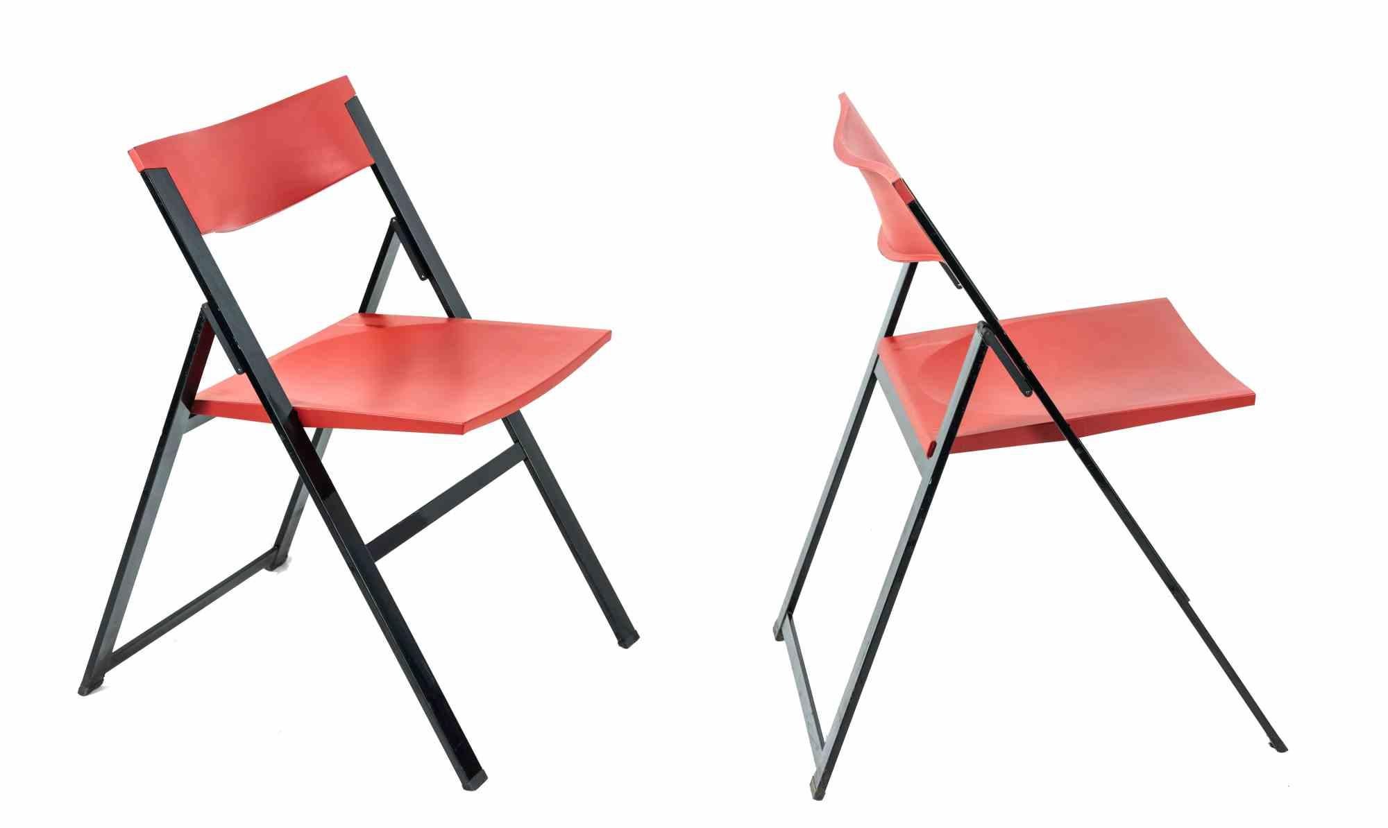 Italian Set of Two P08 Folding Chairs by Justus Kolberg, 1991 For Sale