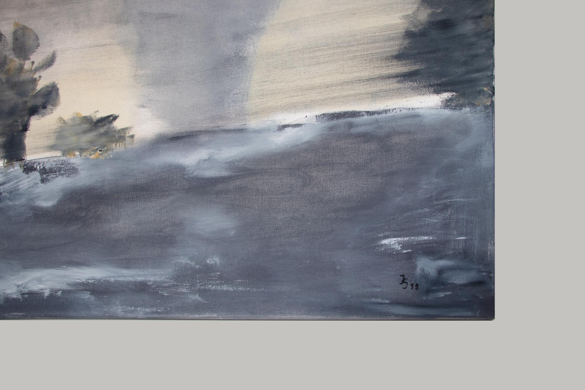 XXIe siècle et contemporain Ensemble de deux peintures d'Ingrid Stolzenberg 'Landscape' Post Expressionnisme Allemand en vente