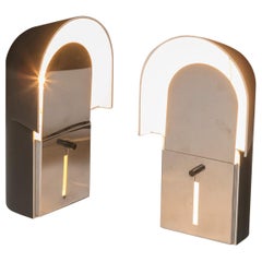 Set of Two "Pala" Bedside Lamps by Corrado and Luigi Aroldi for Luci