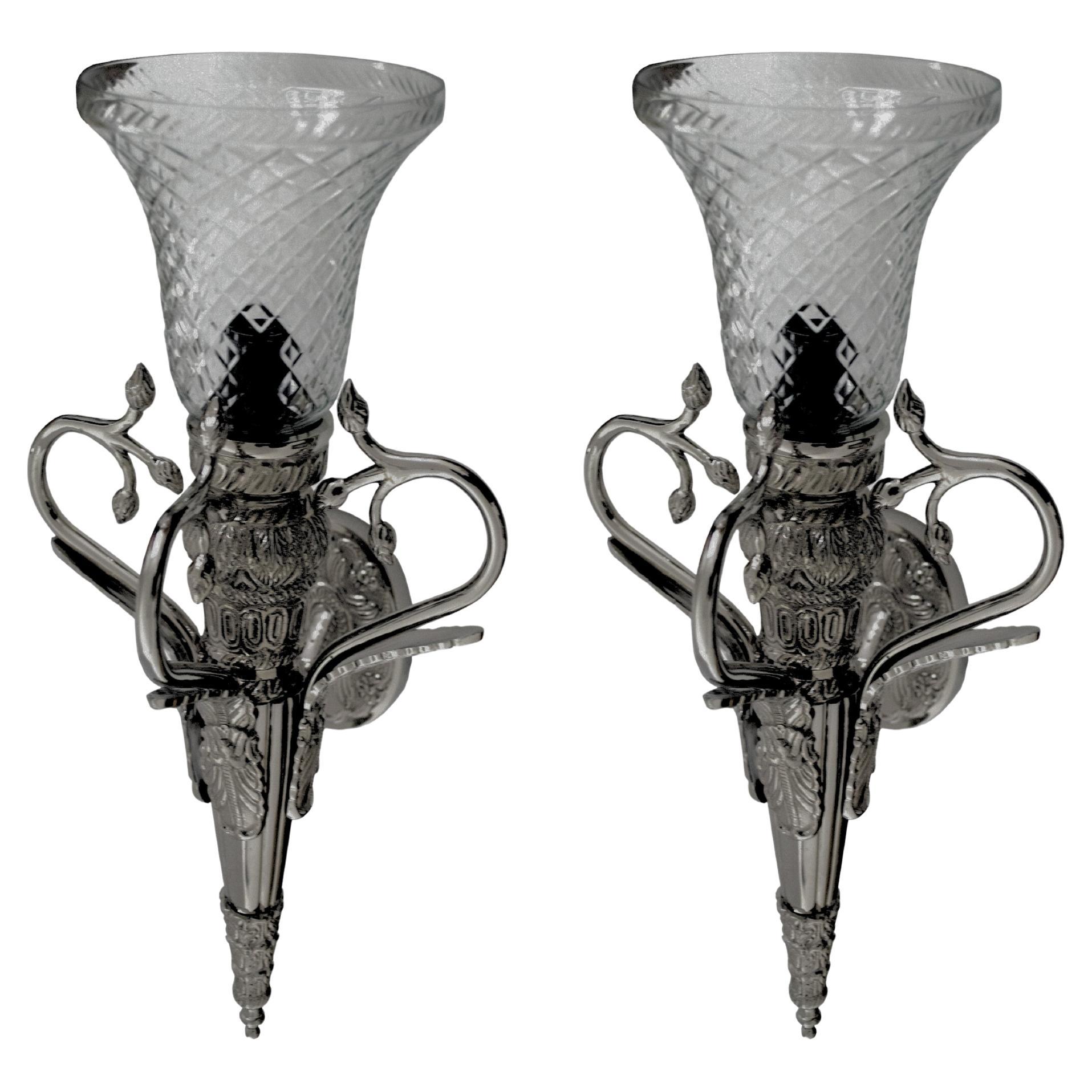 Set of Two Palace Sconce Handcrafted in India by Stephanie Odegard