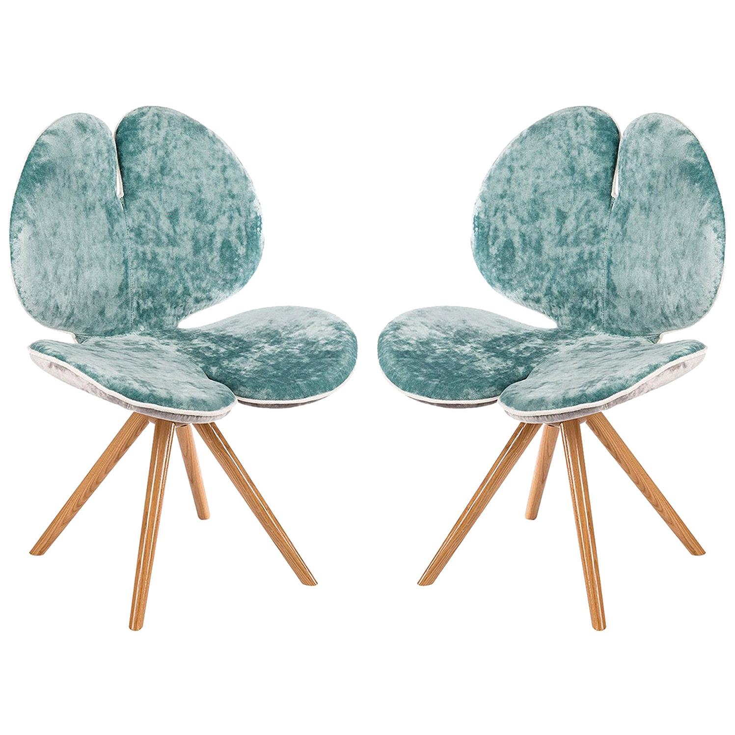 Set of Two Pansè Chairs in Seawater