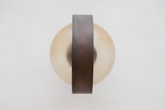 Set of Two Patinated Bronze Globe Outdoor Wall Light