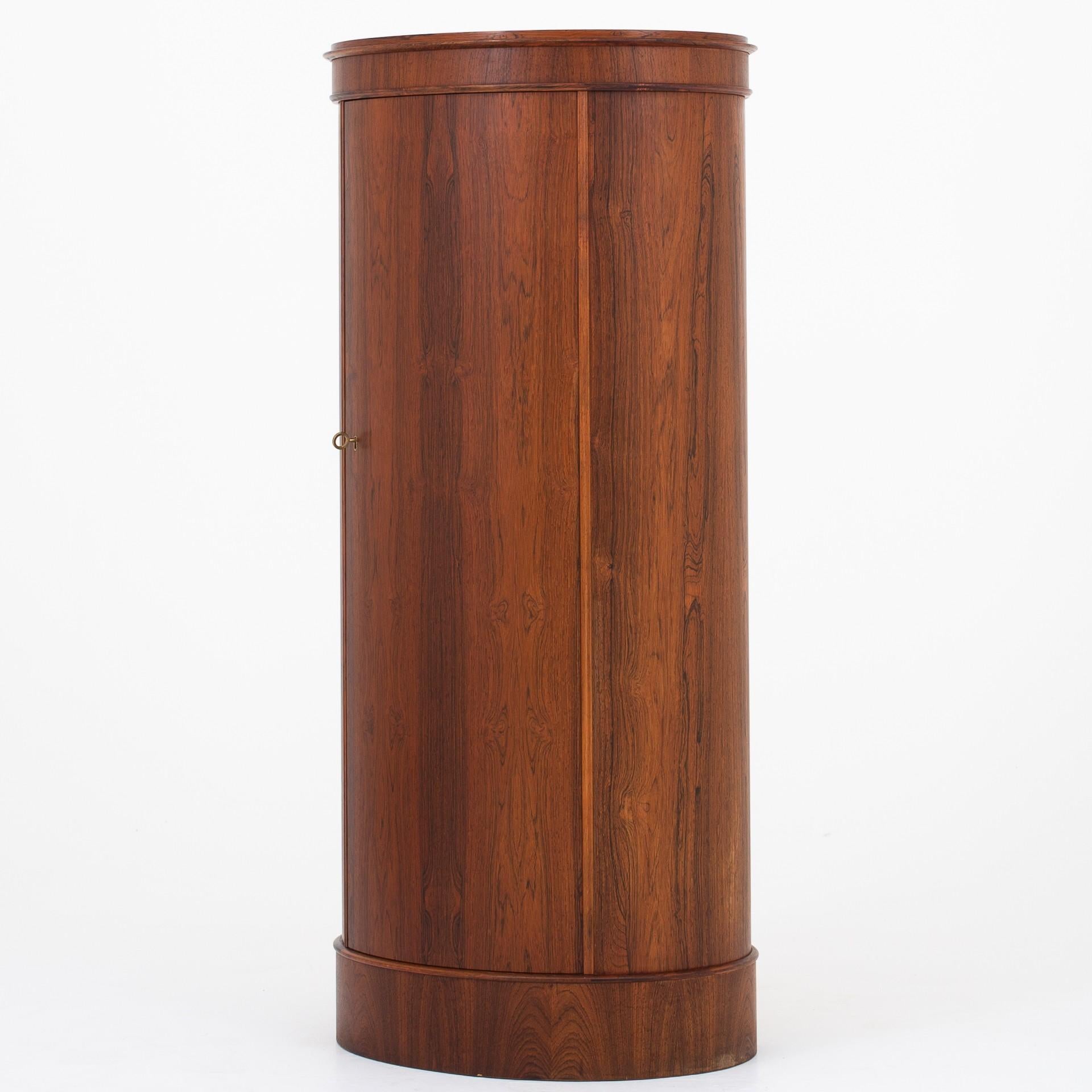 Pedestal cabinet in rosewood. Model 205. Maker Bornholms Møbelfabrik.