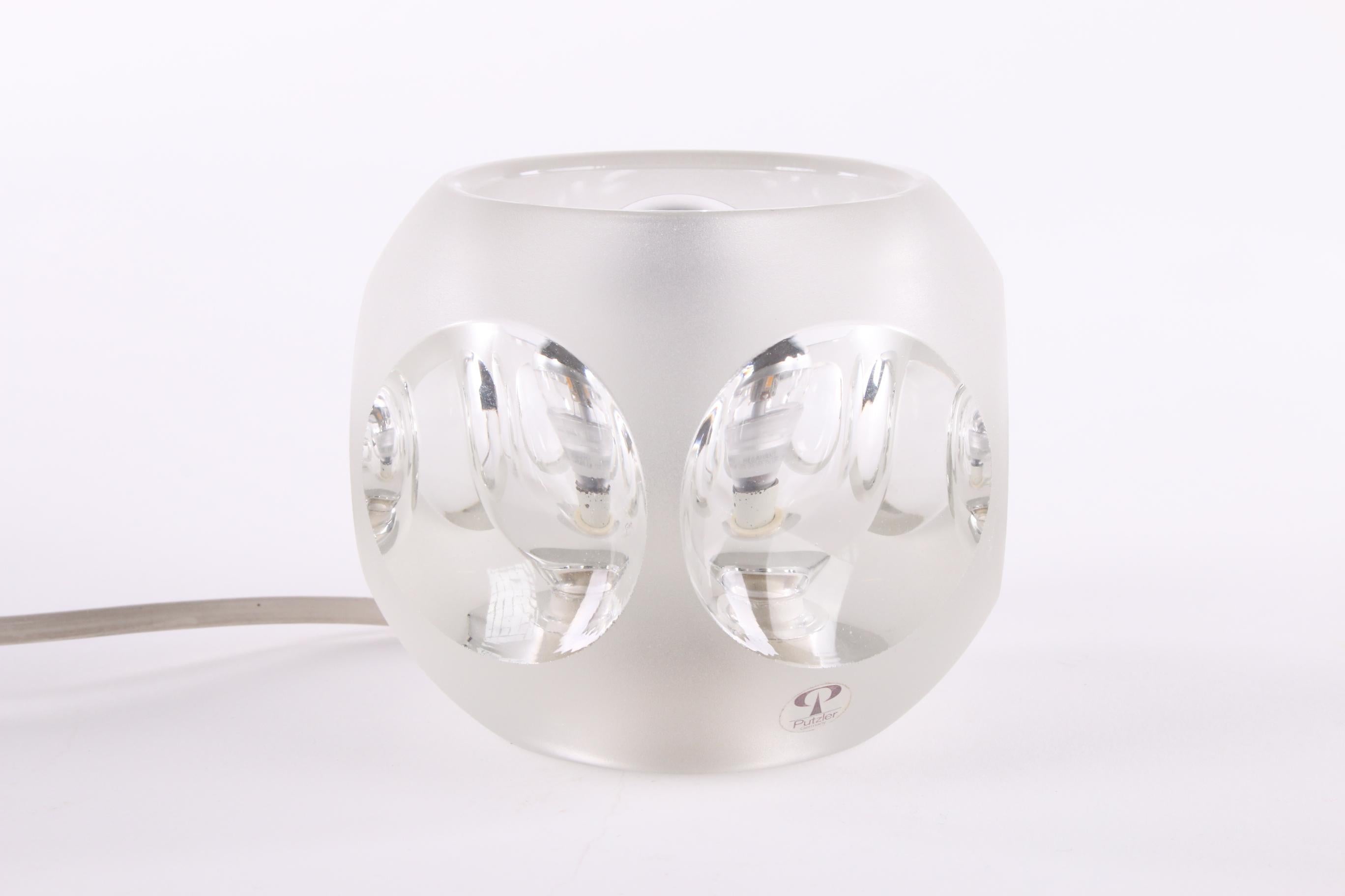 Ice Cube Table lamps from Peill & Putzler ice cube 1960 In Good Condition In Oostrum-Venray, NL