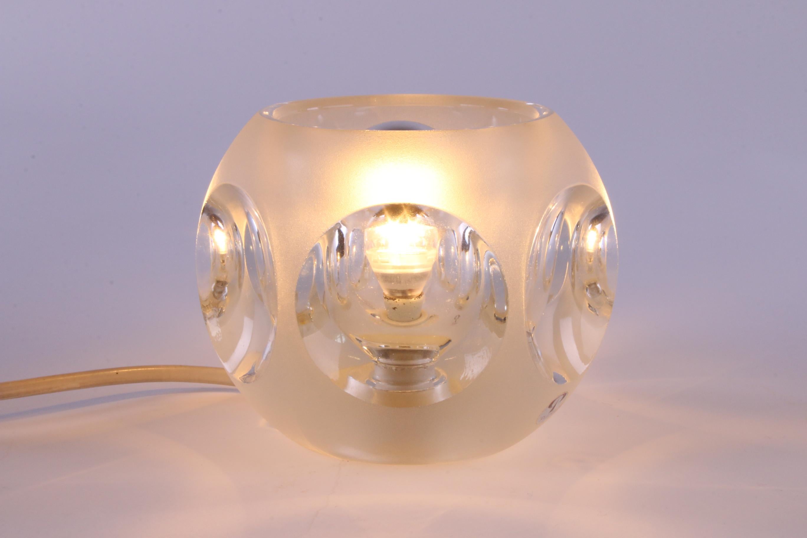 Glass Ice Cube Table lamps from Peill & Putzler ice cube 1960