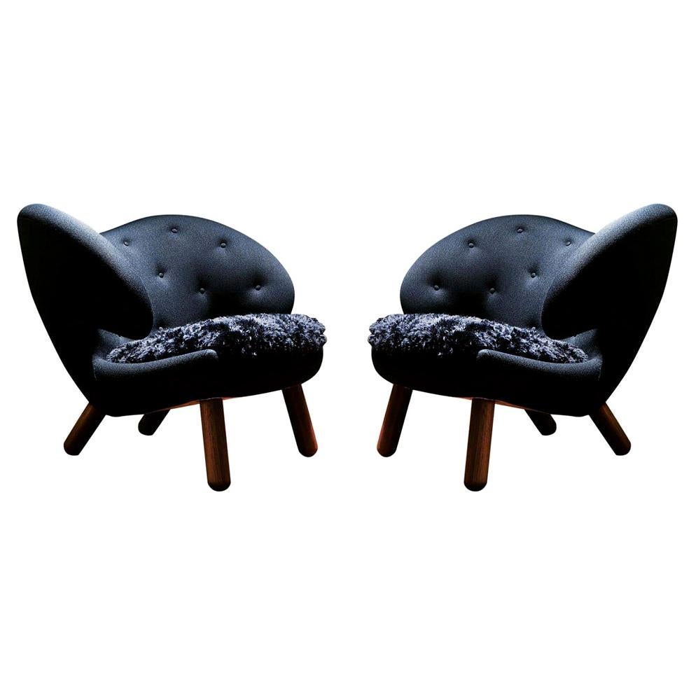 Set of Two Pelican Chairs by Finn Juhl