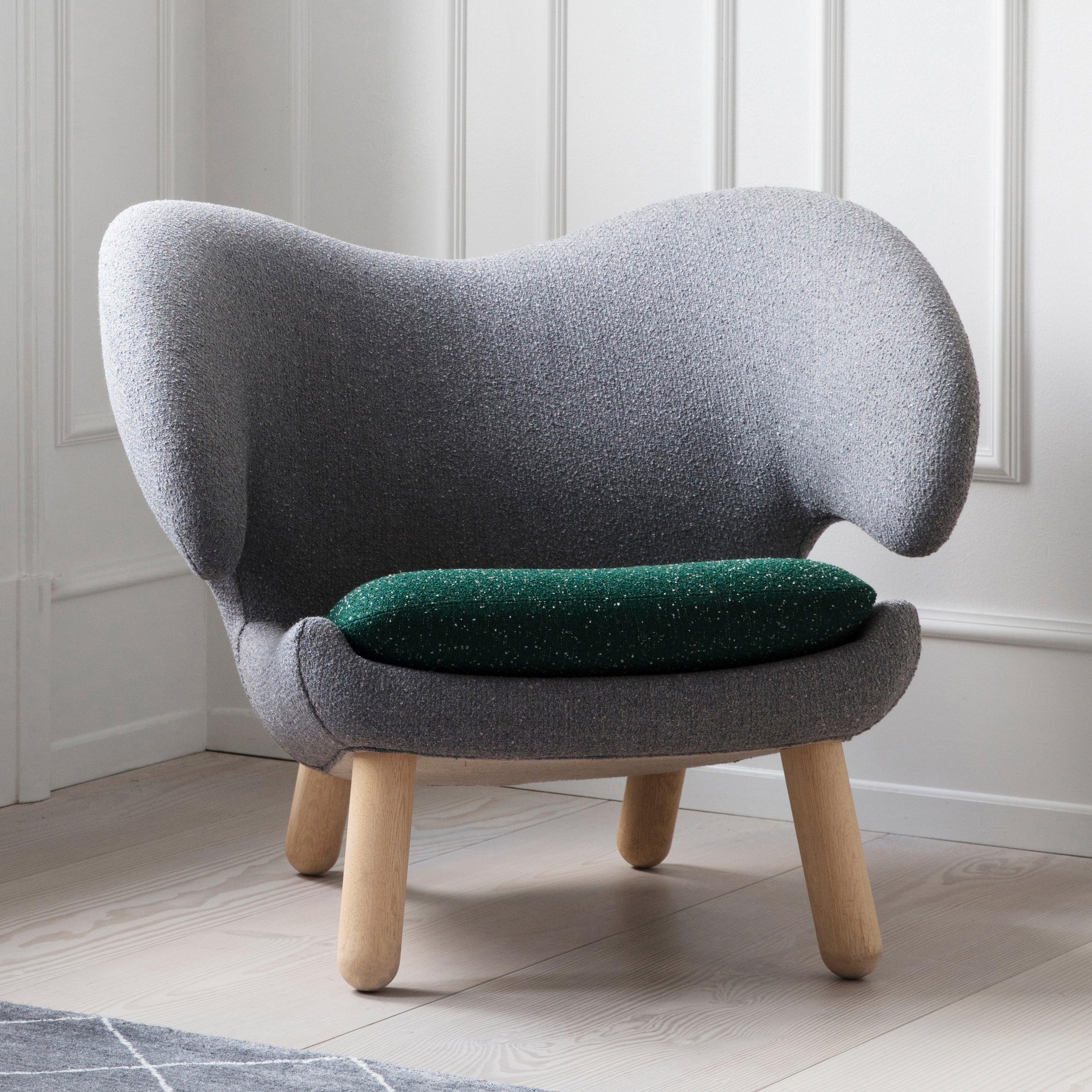 Danish Set of Two Pelican Chairs in Fabric and Wood by Finn Juhl