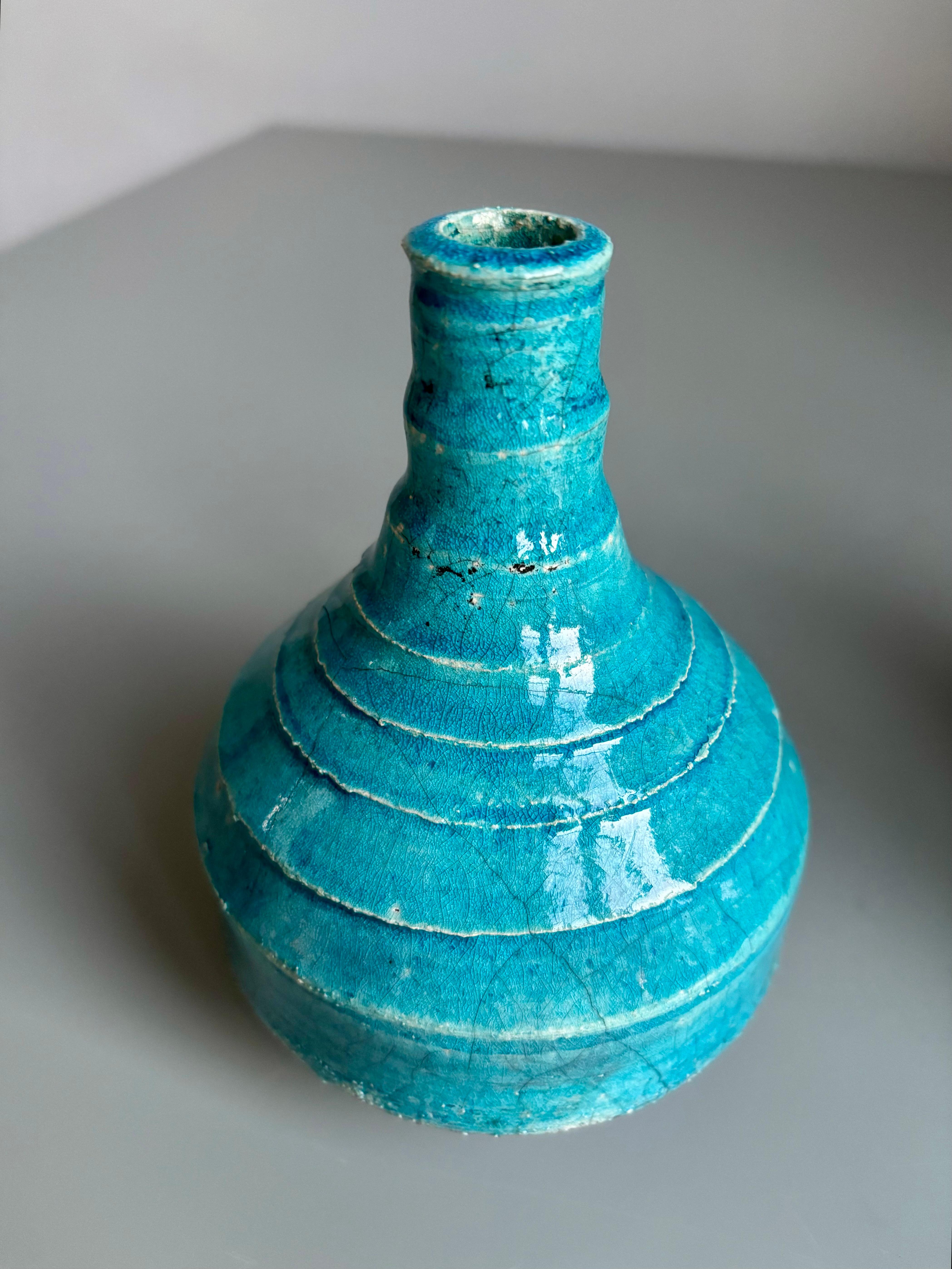 Scandinavian Modern Set of Two Persson Stoneware Vases, 1960s For Sale