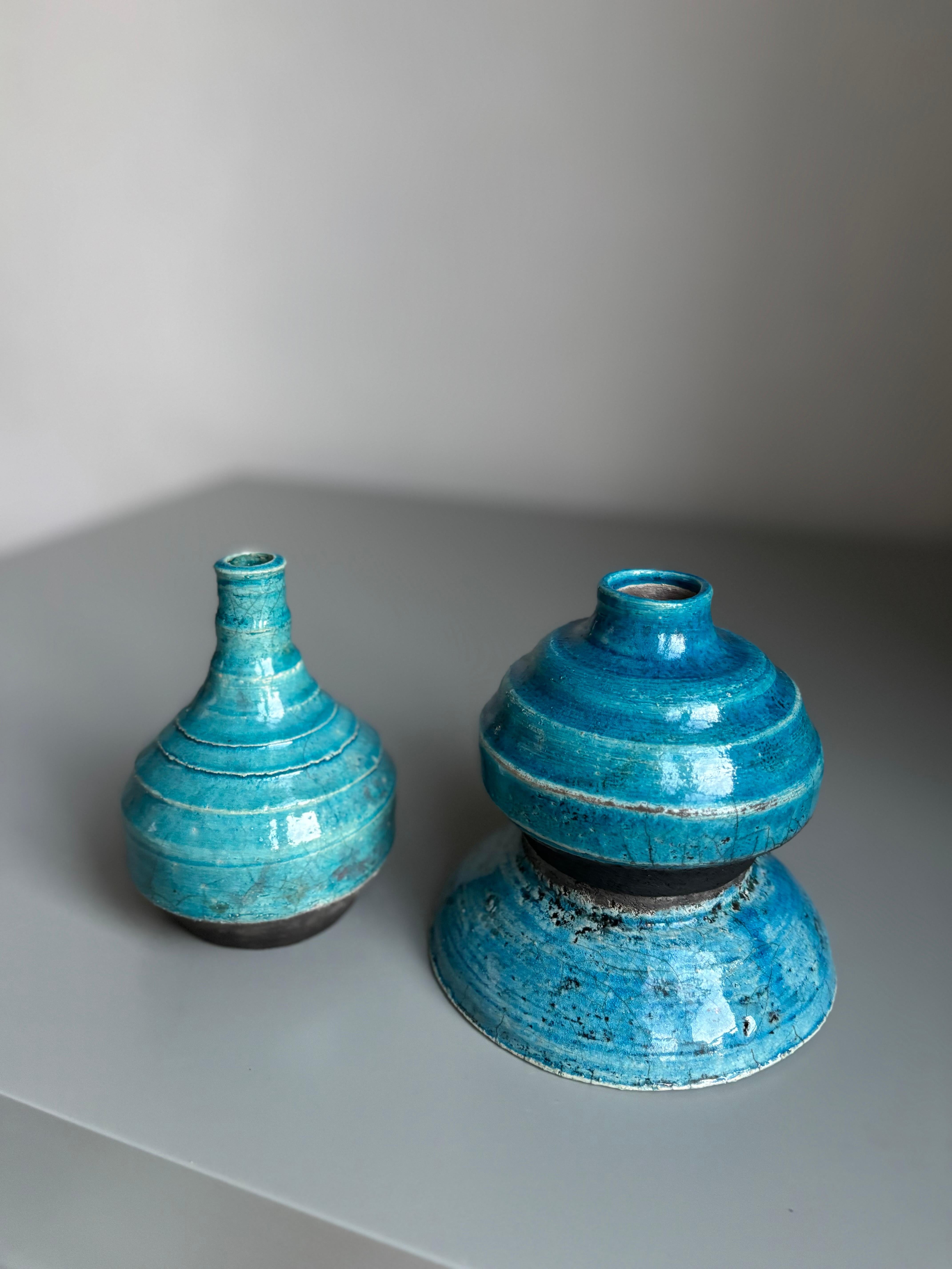 Ceramic Set of Two Persson Stoneware Vases, 1960s For Sale