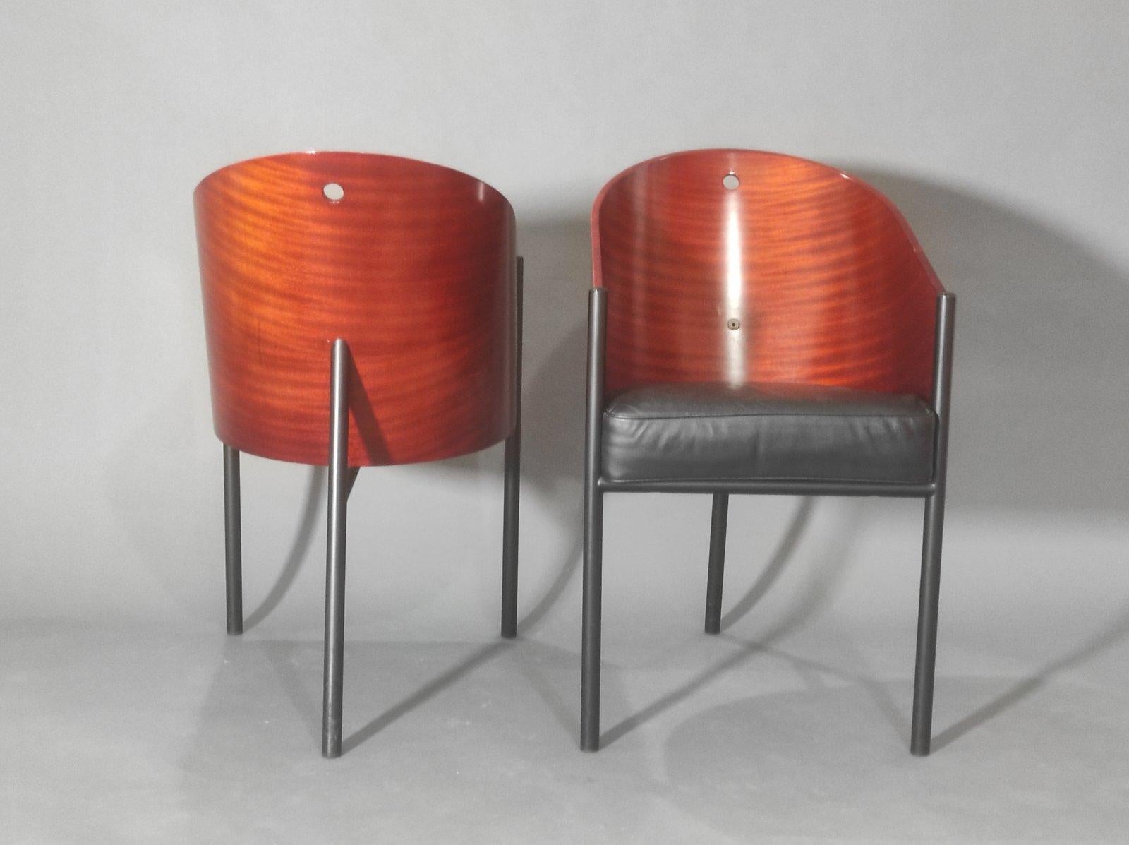 Francese Set di due sedie Caffee Costes di Philippe Starck per ALEPH Driade, anni '80 in vendita